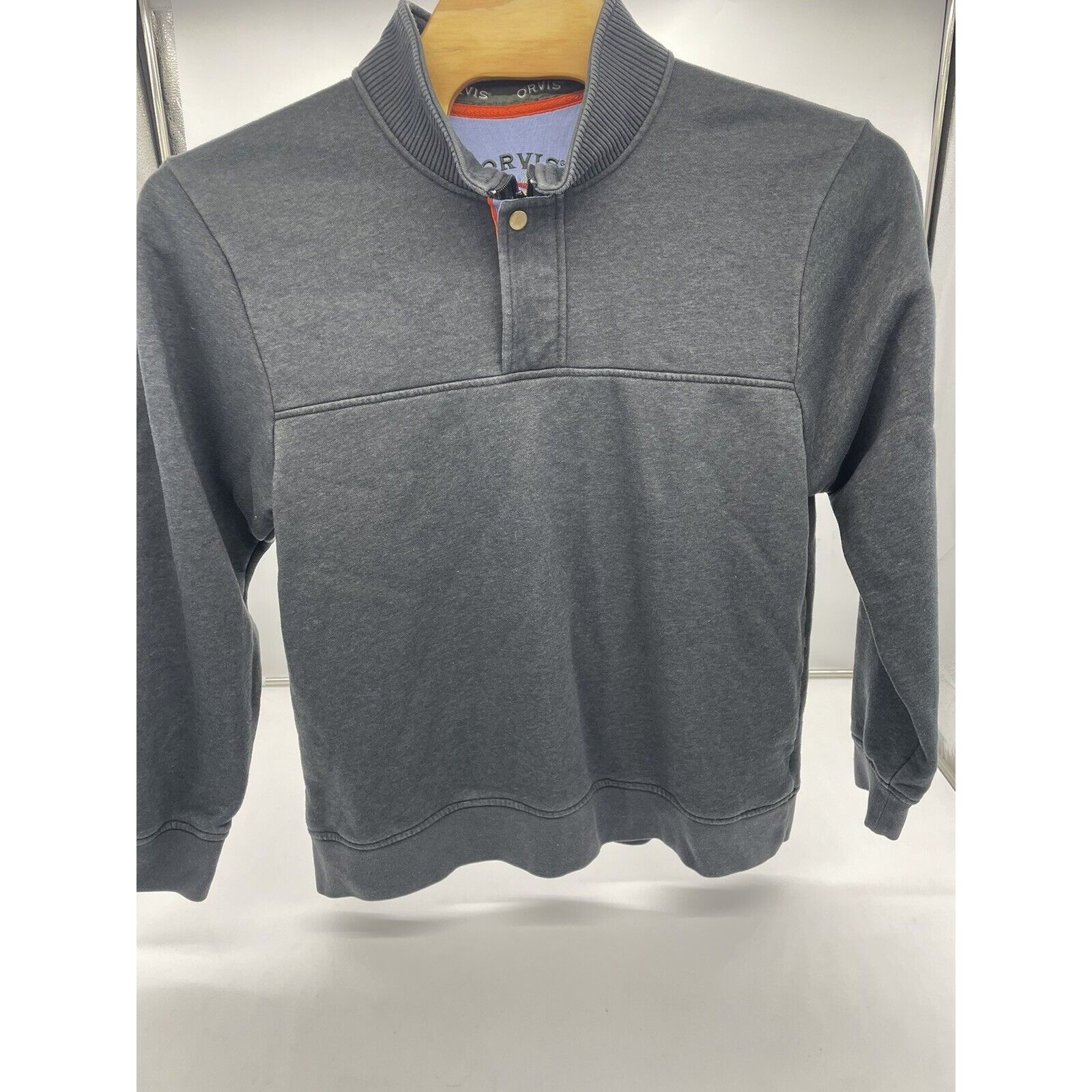 Orvis Orvis Men's Fleece Pullover Sz XL Gray 1/4 Zip Snap Sweatshi Size US XL / EU 56 / 4 - 4 Thumbnail