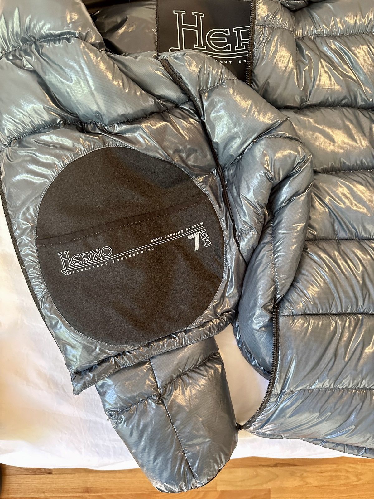 Herno 7Den Ultralight Quilted Down Jacket Size US L / EU 52-54 / 3 - 4 Thumbnail