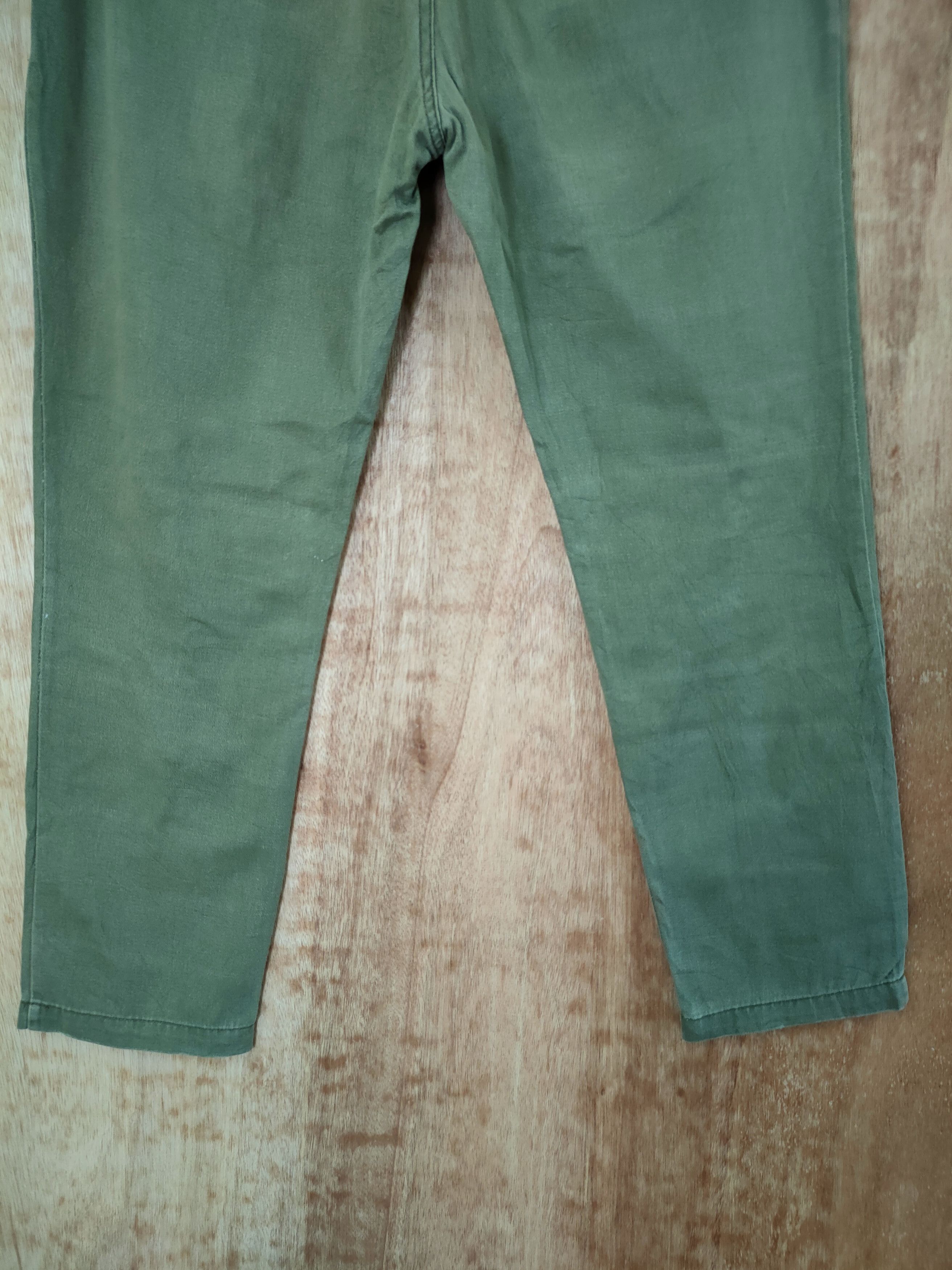 Japanese Brand DLL Retro Girl green cropped pants japan painter #46-316 Size US 28 / EU 44 - 7 Thumbnail