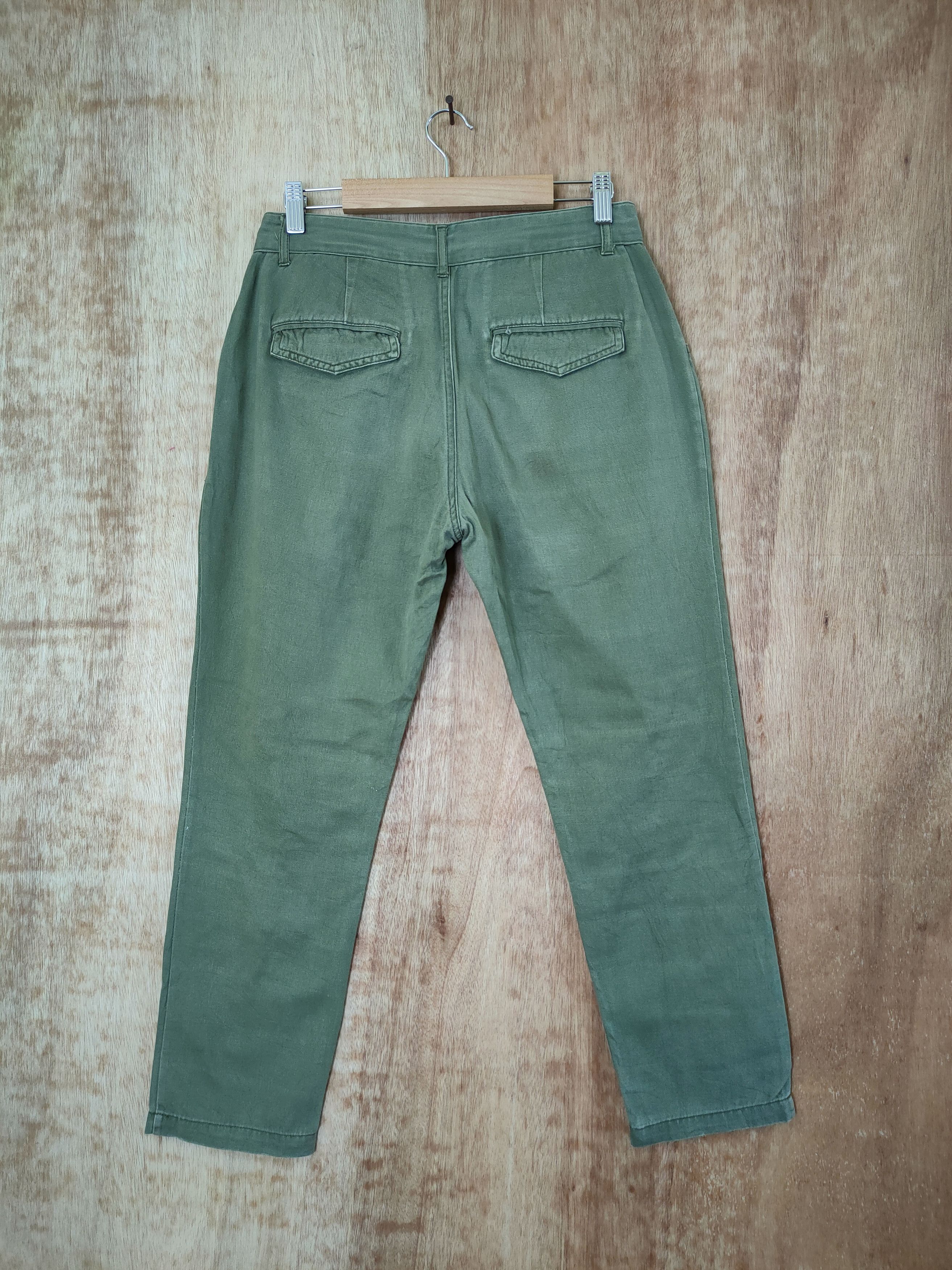 Japanese Brand DLL Retro Girl green cropped pants japan painter #46-316 Size US 28 / EU 44 - 6 Thumbnail
