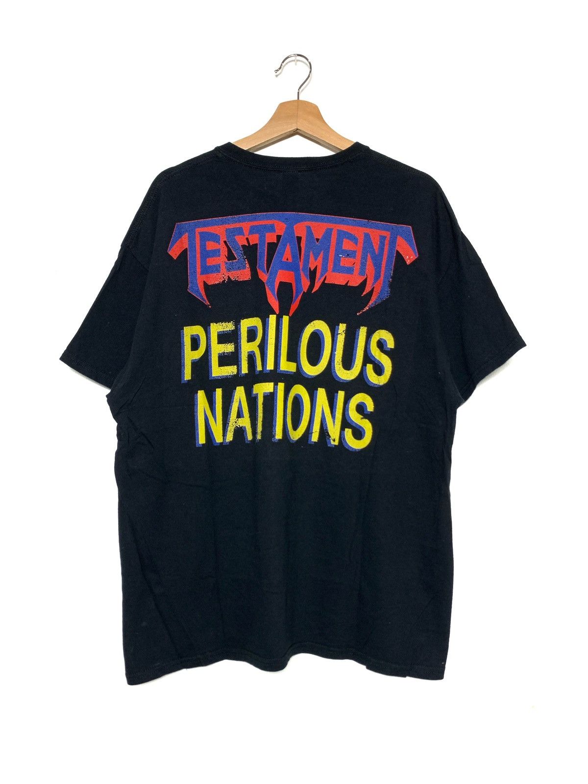 image of Testament Perilous Nations Band Tees in Black, Men's (Size XL)