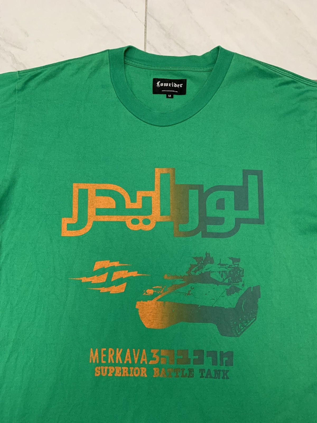 Japanese Brand Lowrider shirts Arabic spell out superior battle tank Size US M / EU 48-50 / 2 - 3 Thumbnail