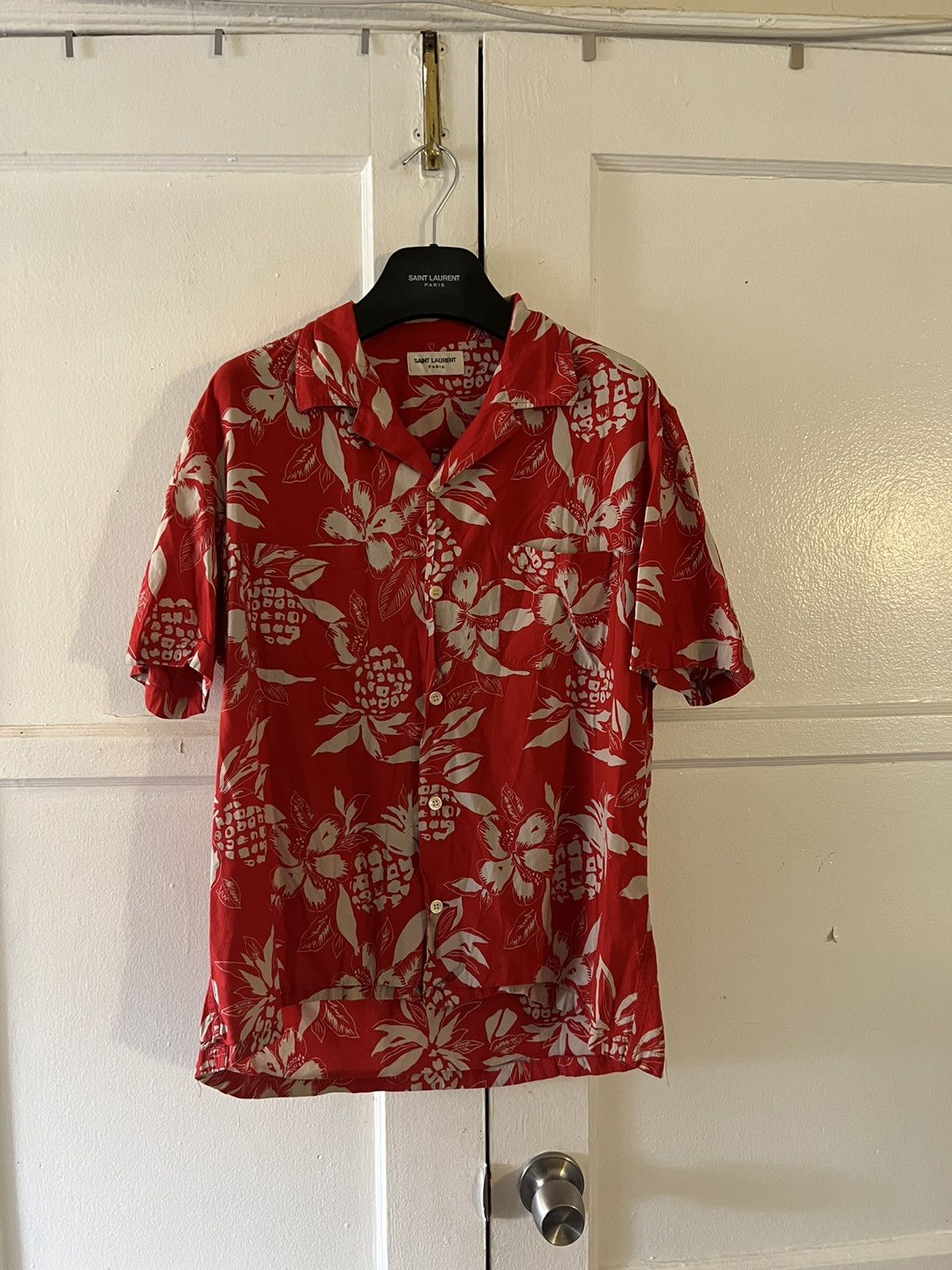 Saint Laurent Paris Hibiscus shirt Size US M / EU 48-50 / 2 - 1 Thumbnail