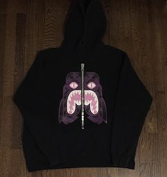 BAPE Shark X Tiger Pullover Hoodie Black for Women