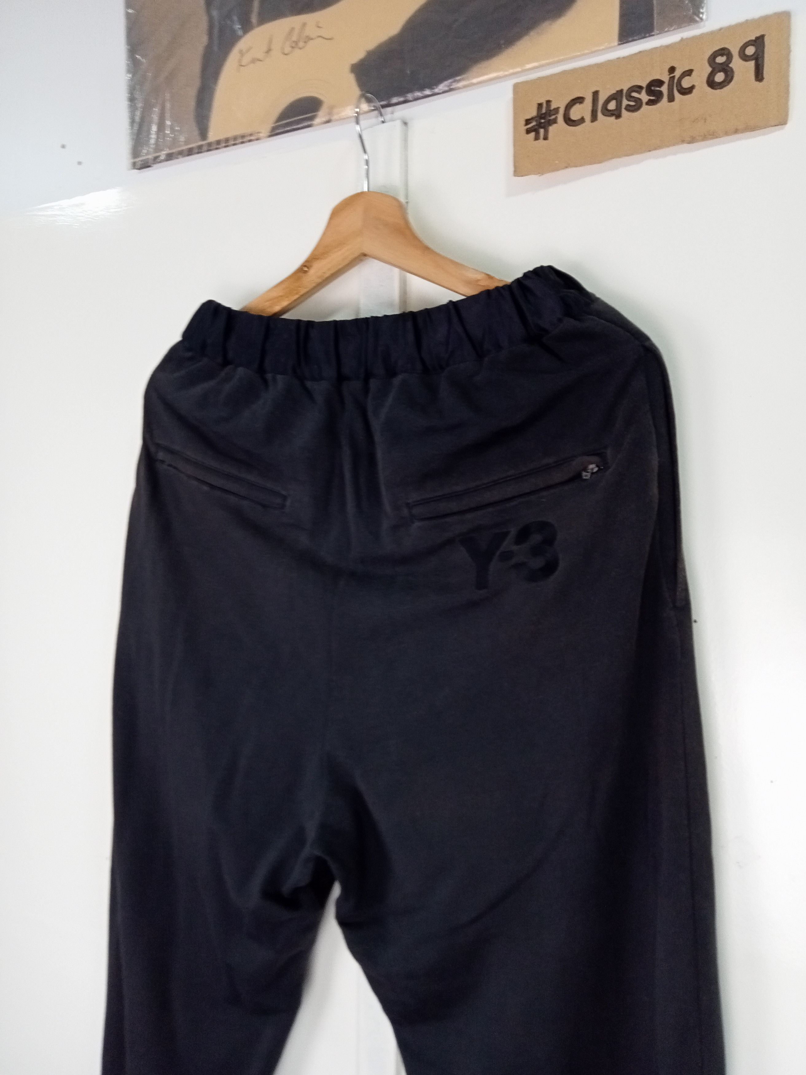 Y3　パンツ　adidas yohji yamamoto Adidas Y-3 Yohji Yamamoto 3-Stripe Wide Track Pant - Black