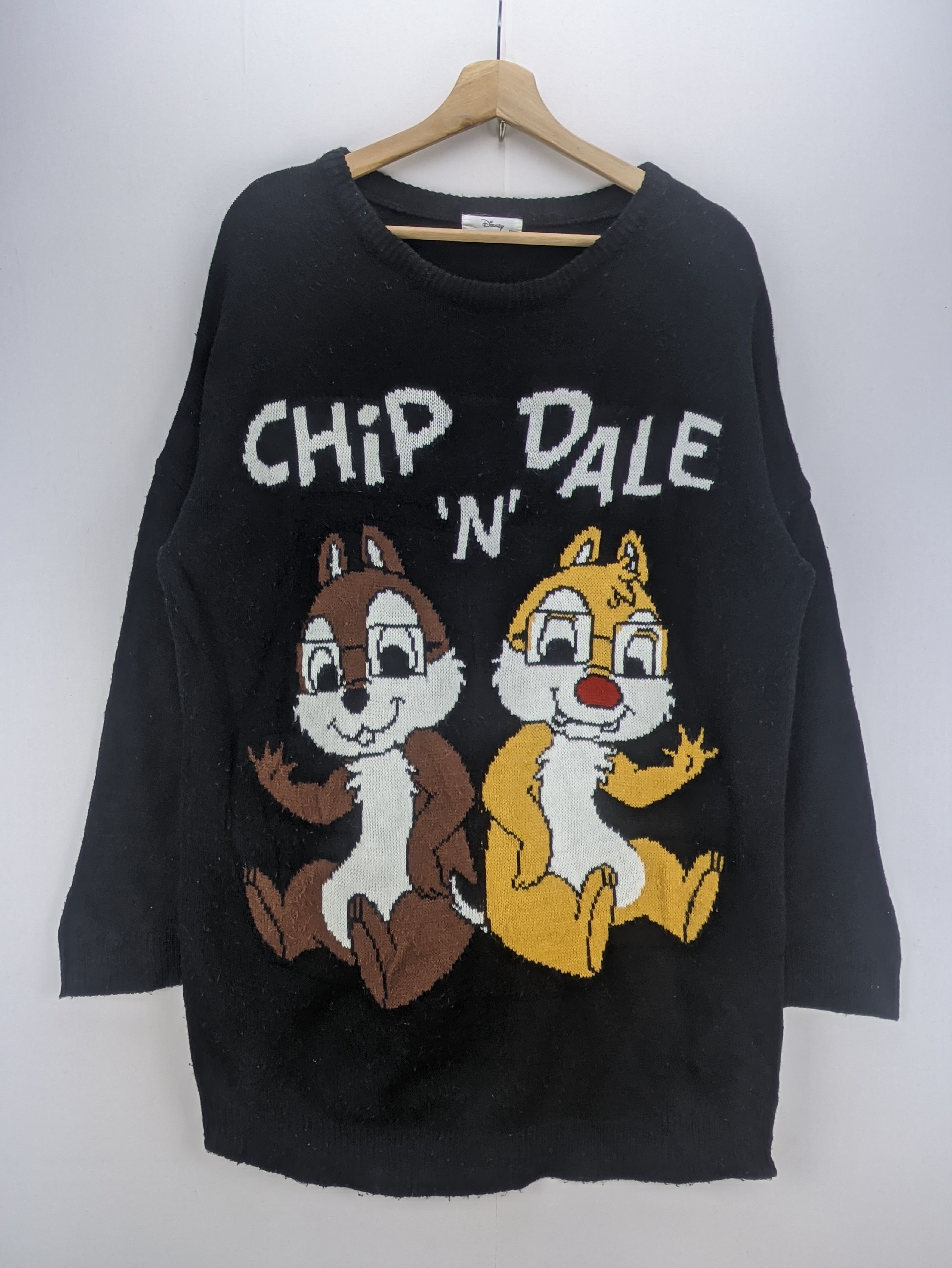 Disney Steals🔥Knit Sweater Disney Chip & Dale Size L / US 10 / IT 46 - 1 Thumbnail