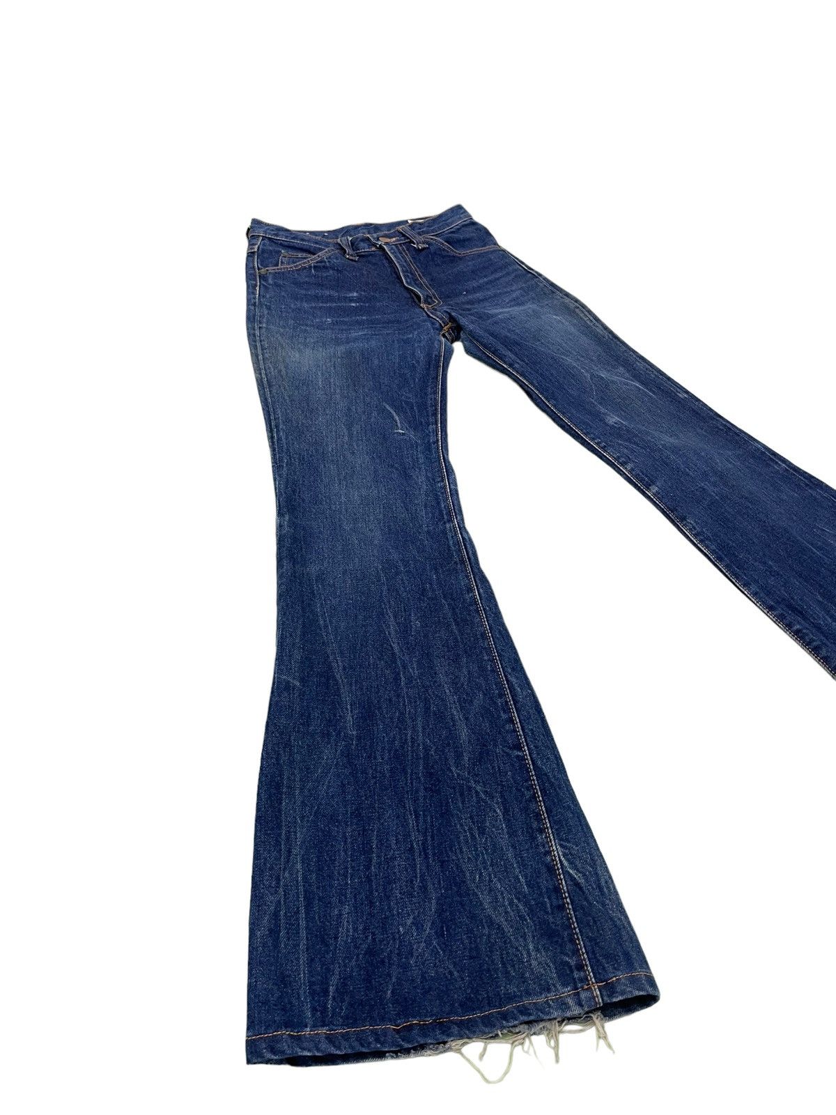 image of Hype Flare Jeans VTG Wrangler Japan Clawmark Denim Boot Cut 51 in Blue, Men's (Size 28)