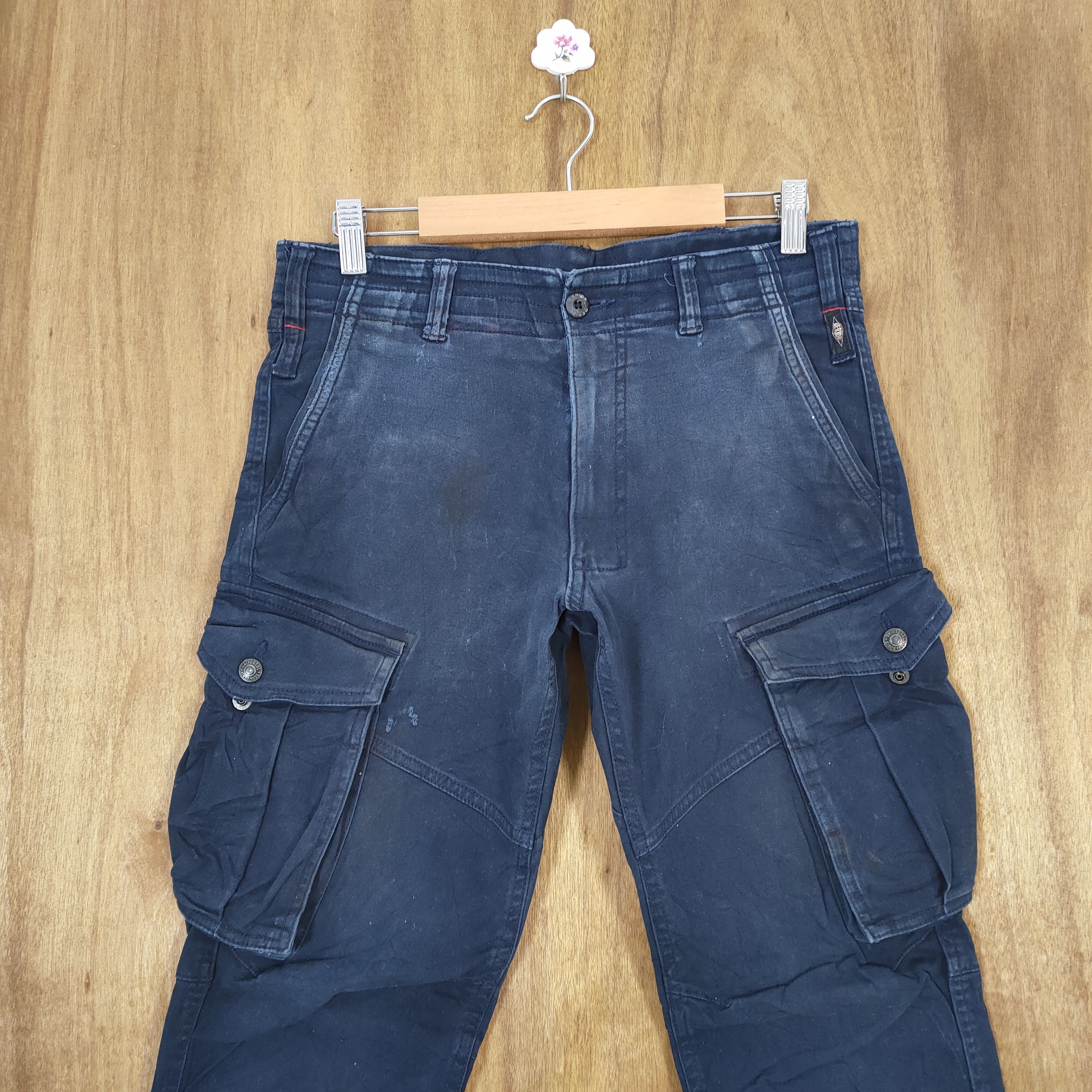 Japanese Brand GRIDE FADED CARGO PANTS Size US 30 / EU 46 - 4 Thumbnail