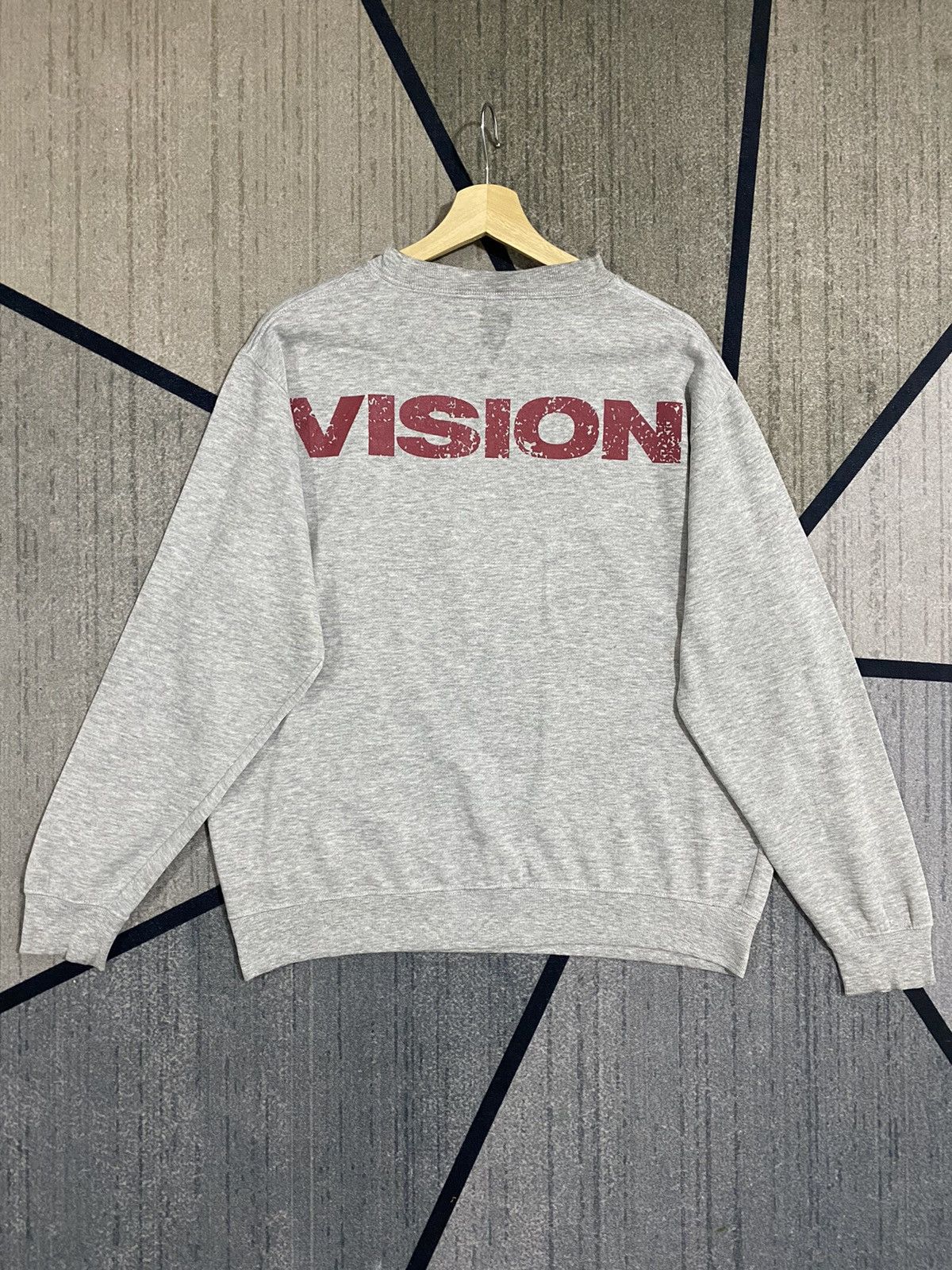 Vintage × Vision Streetwear Vintage 90s Vision StreetWear Big Logo Spellout Grey Large Size US L / EU 52-54 / 3 - 2 Thumbnail