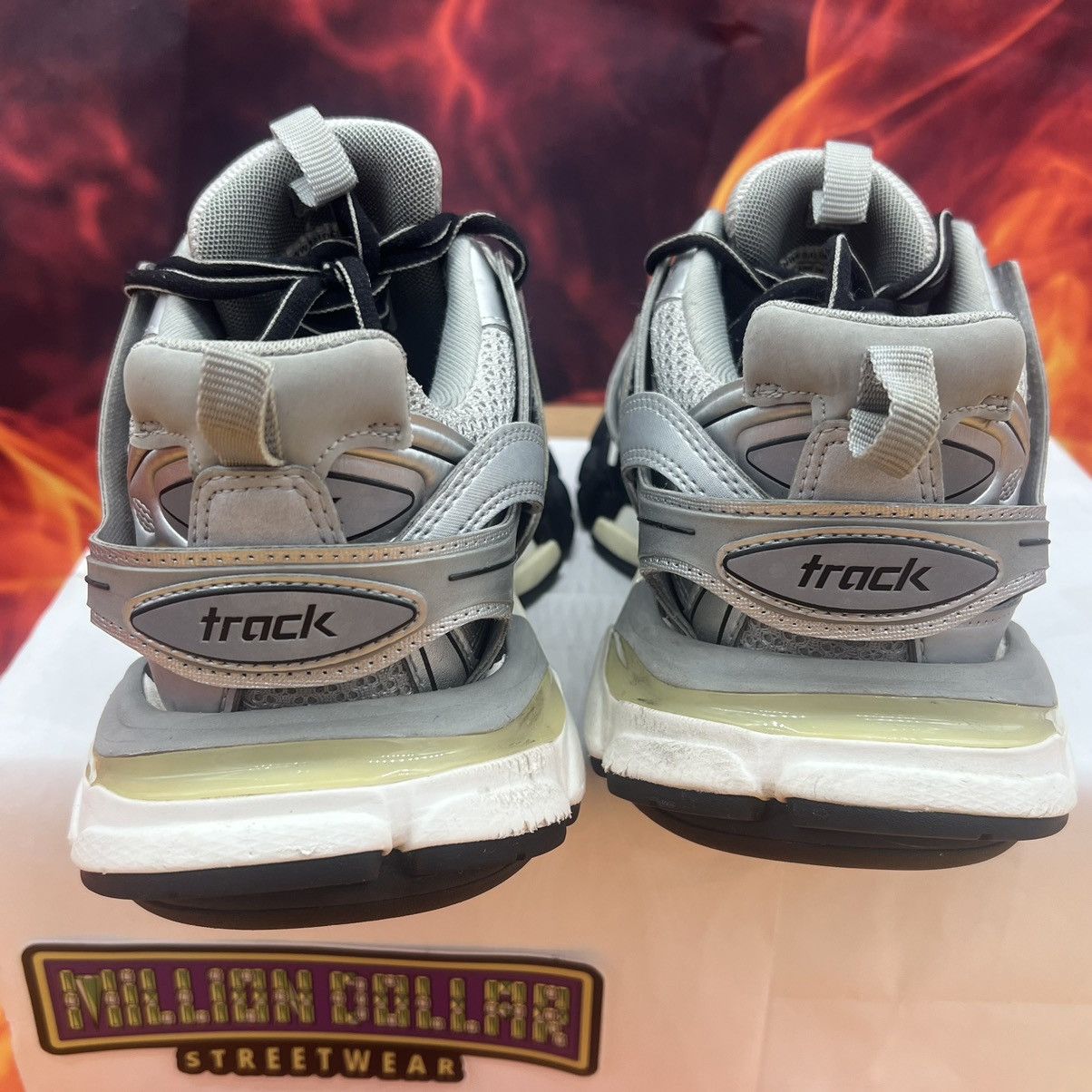 Balenciaga Track sneaker ‘metallic silver’ Sz- 6M/39EU Size US 6 / EU 39 - 7 Thumbnail