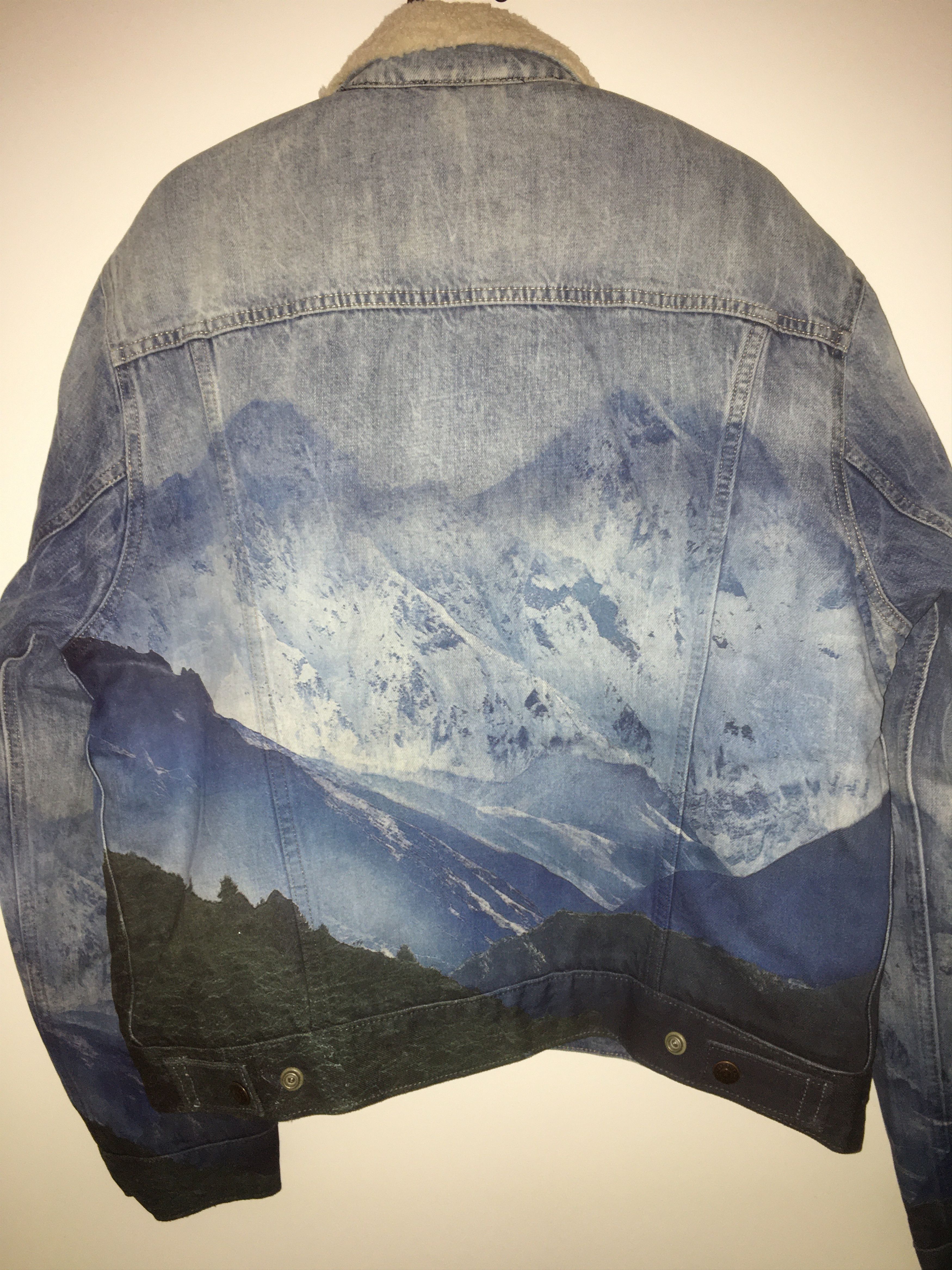 Polo Ralph Lauren Mountain Graphic Print Sherpa Fleece-Lined Trucker Jacket Size US M / EU 48-50 / 2 - 6 Thumbnail