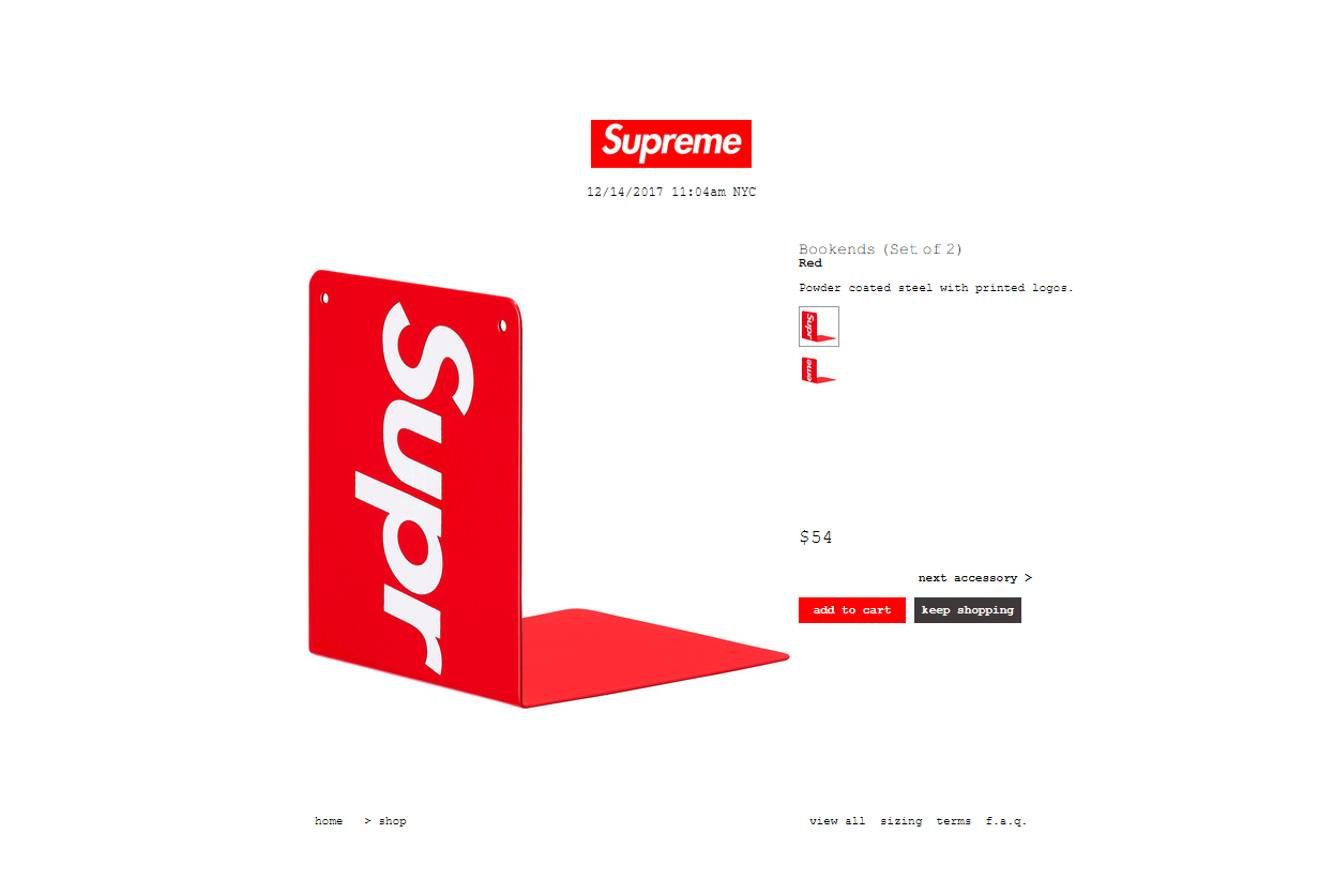 Supreme bookends outlet