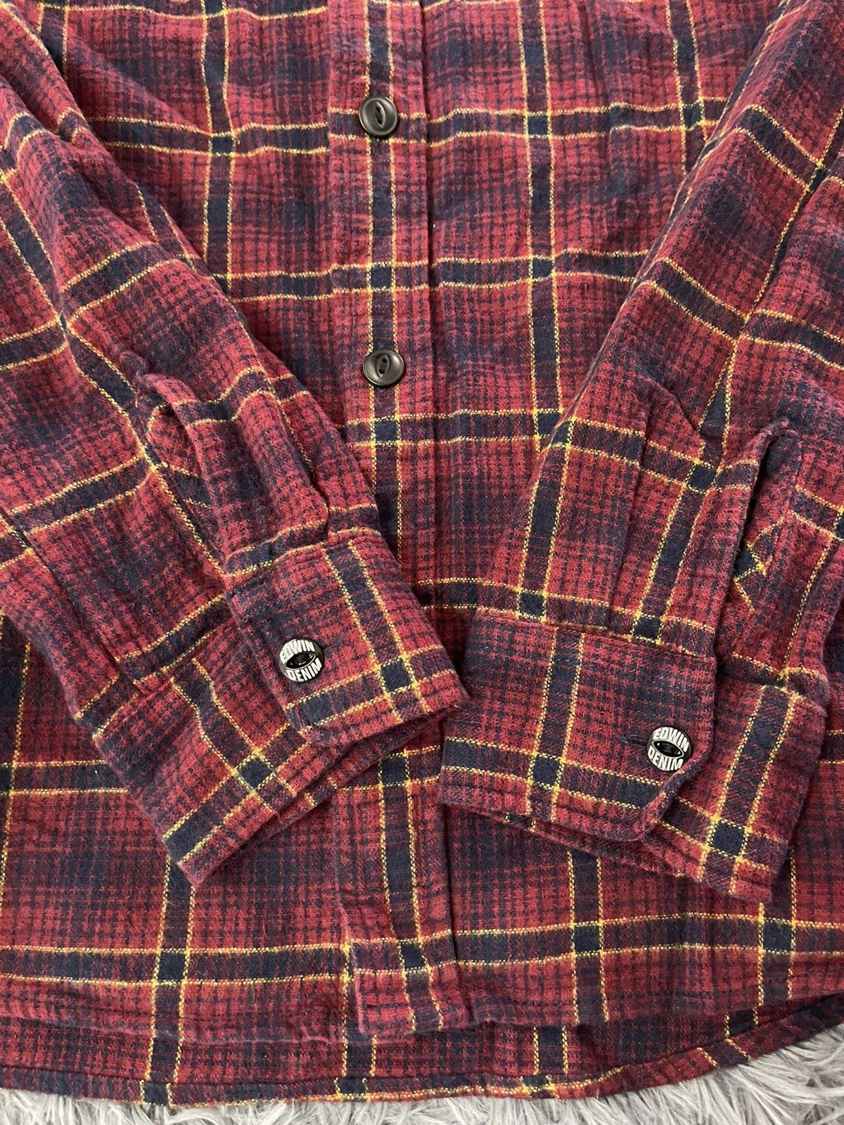 Edwin × Japanese Brand × Vintage Edwin flannel shirt Travis Scott style made in Japan Size US L / EU 52-54 / 3 - 4 Thumbnail