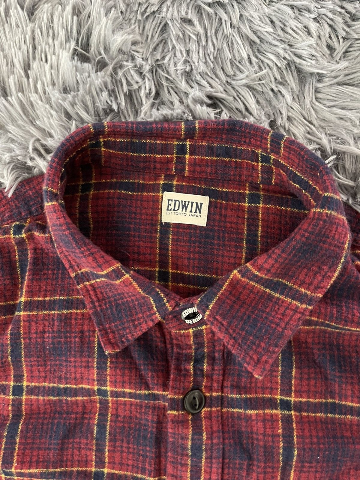 Edwin × Japanese Brand × Vintage Edwin flannel shirt Travis Scott style made in Japan Size US L / EU 52-54 / 3 - 2 Thumbnail