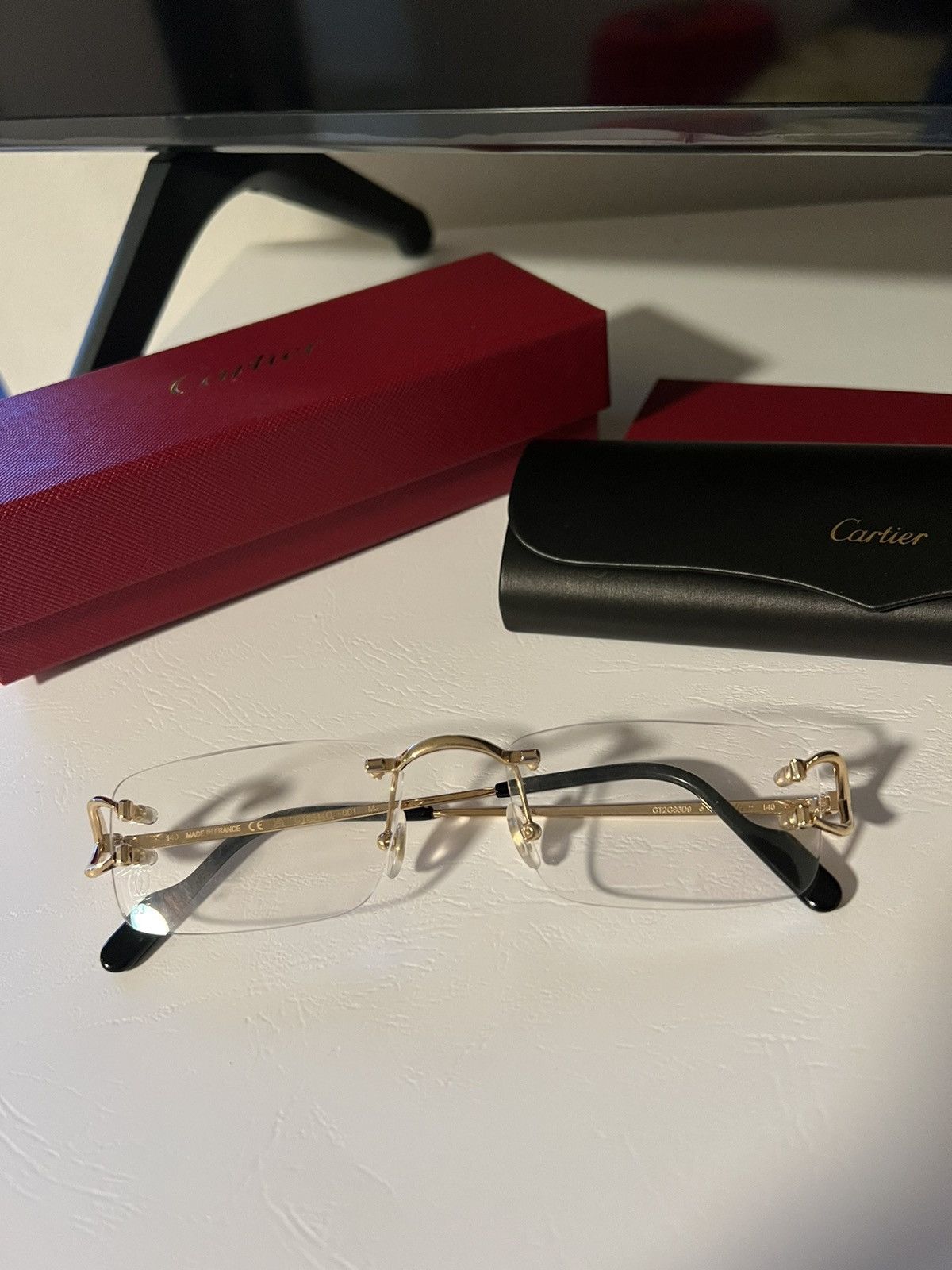 Cartier Cartier C Decor Rimless Square Frame Glasses | Grailed