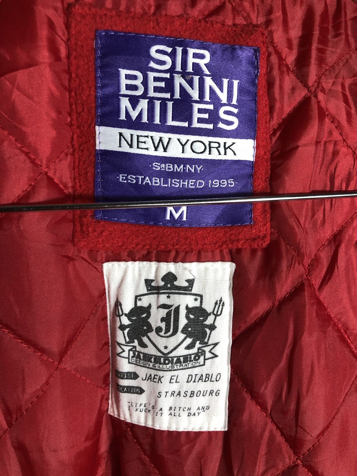 If Six Was Nine Vintage Sir Benni Miles Skull logo wool Varsity javket Size US M / EU 48-50 / 2 - 9 Thumbnail