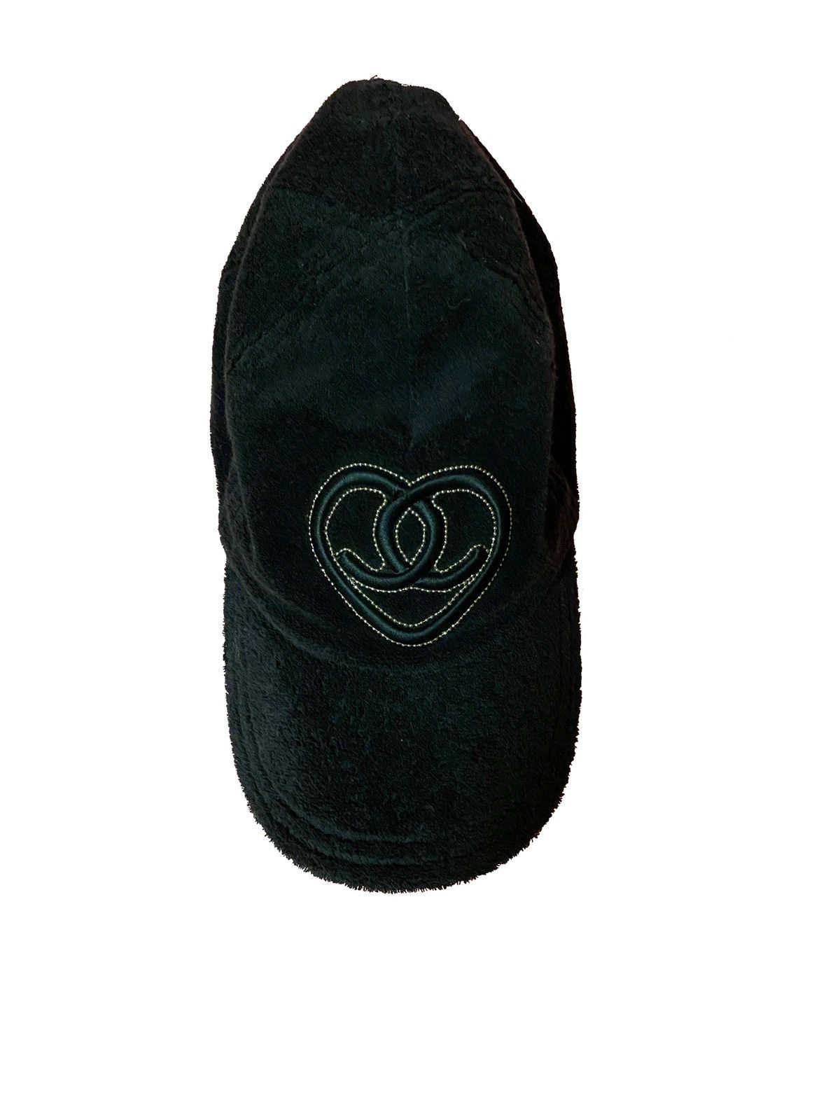 Chanel baseball cap hearts Chanel CC Heart Terry Cloth Baseball Cap - Neutrals Hats  main image 3