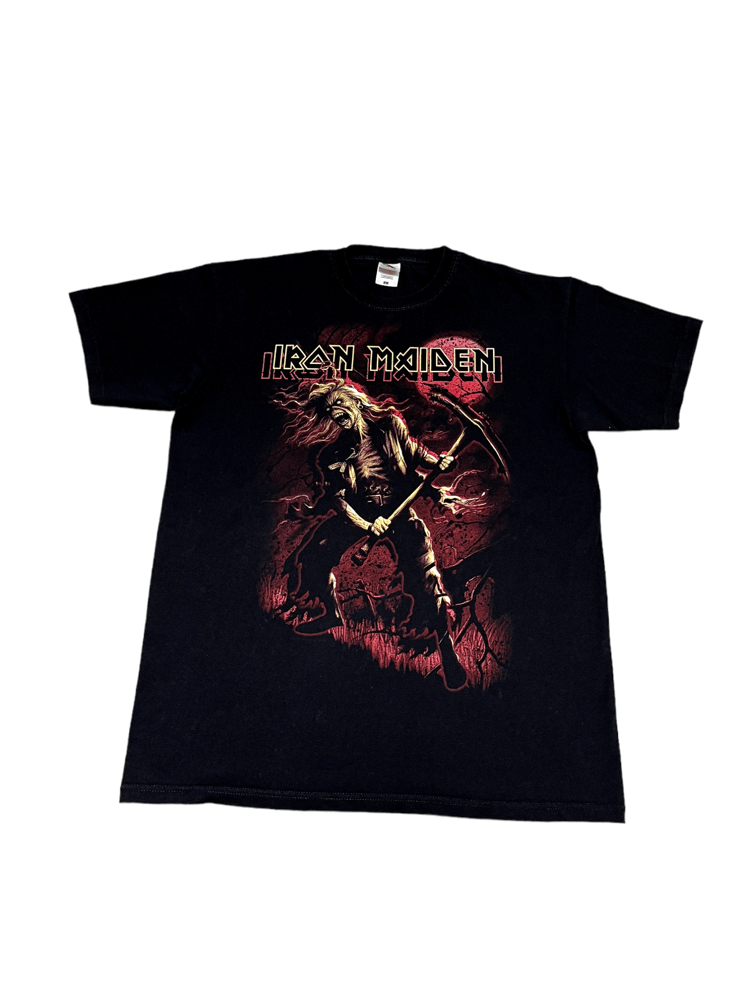 Fruit of the Loom Iron Maiden Band T-shirt, size S for men cotton black type Vintage Second Hand