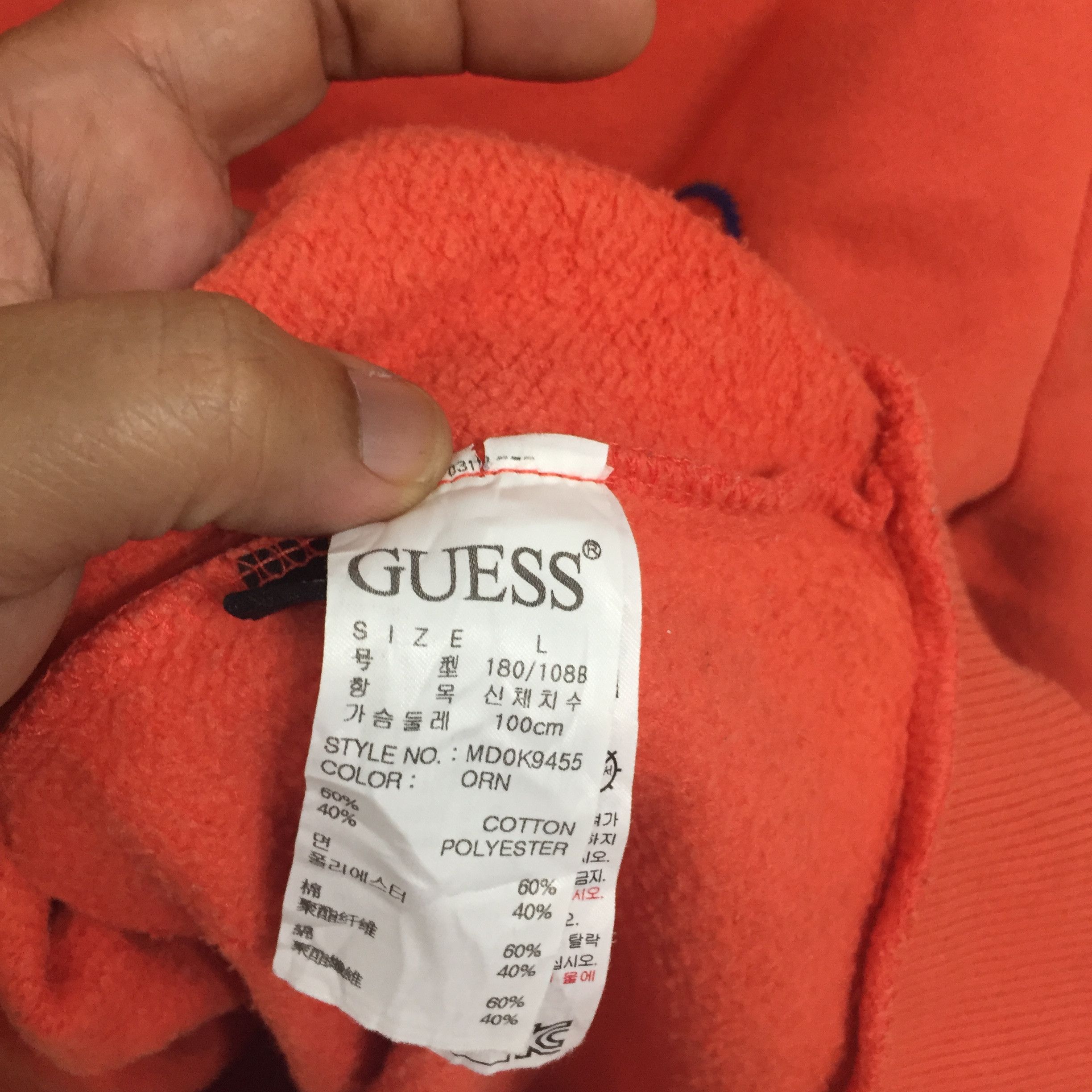 Guess Vintage GUESS sweatshirt big logo embroidered size L Size US L / EU 52-54 / 3 - 6 Thumbnail