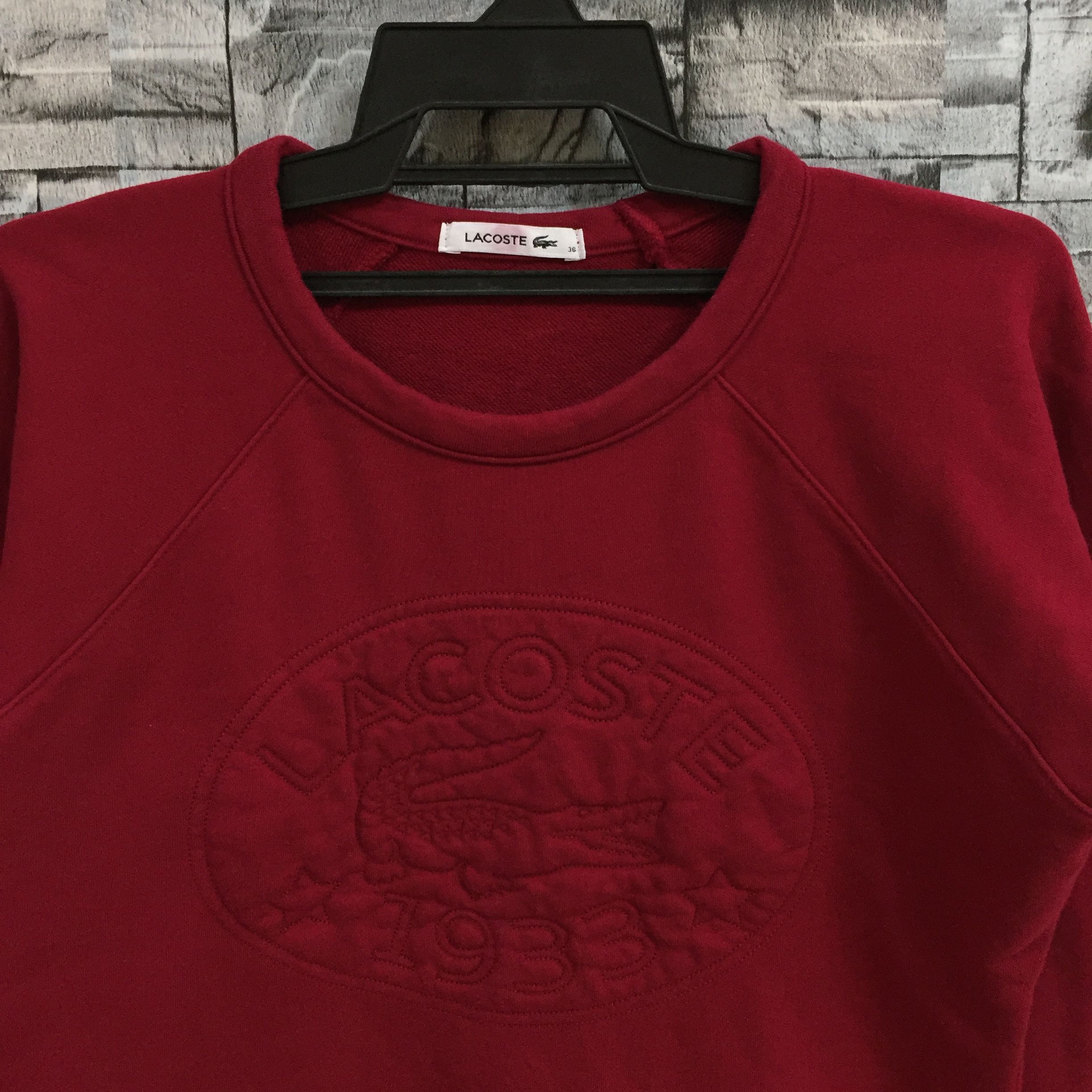 Lacoste Lacoste sweatshirt big logo Size 36 fits L Size L / US 10 / IT 46 - 2 Thumbnail