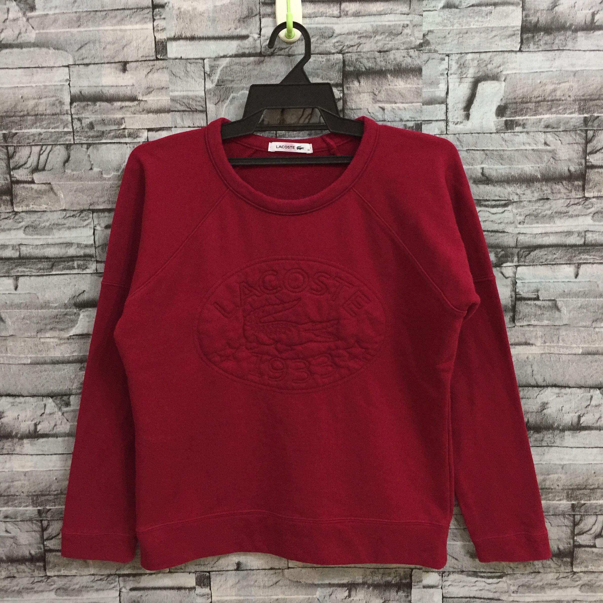 Lacoste Lacoste sweatshirt big logo Size 36 fits L Size L / US 10 / IT 46 - 1 Thumbnail