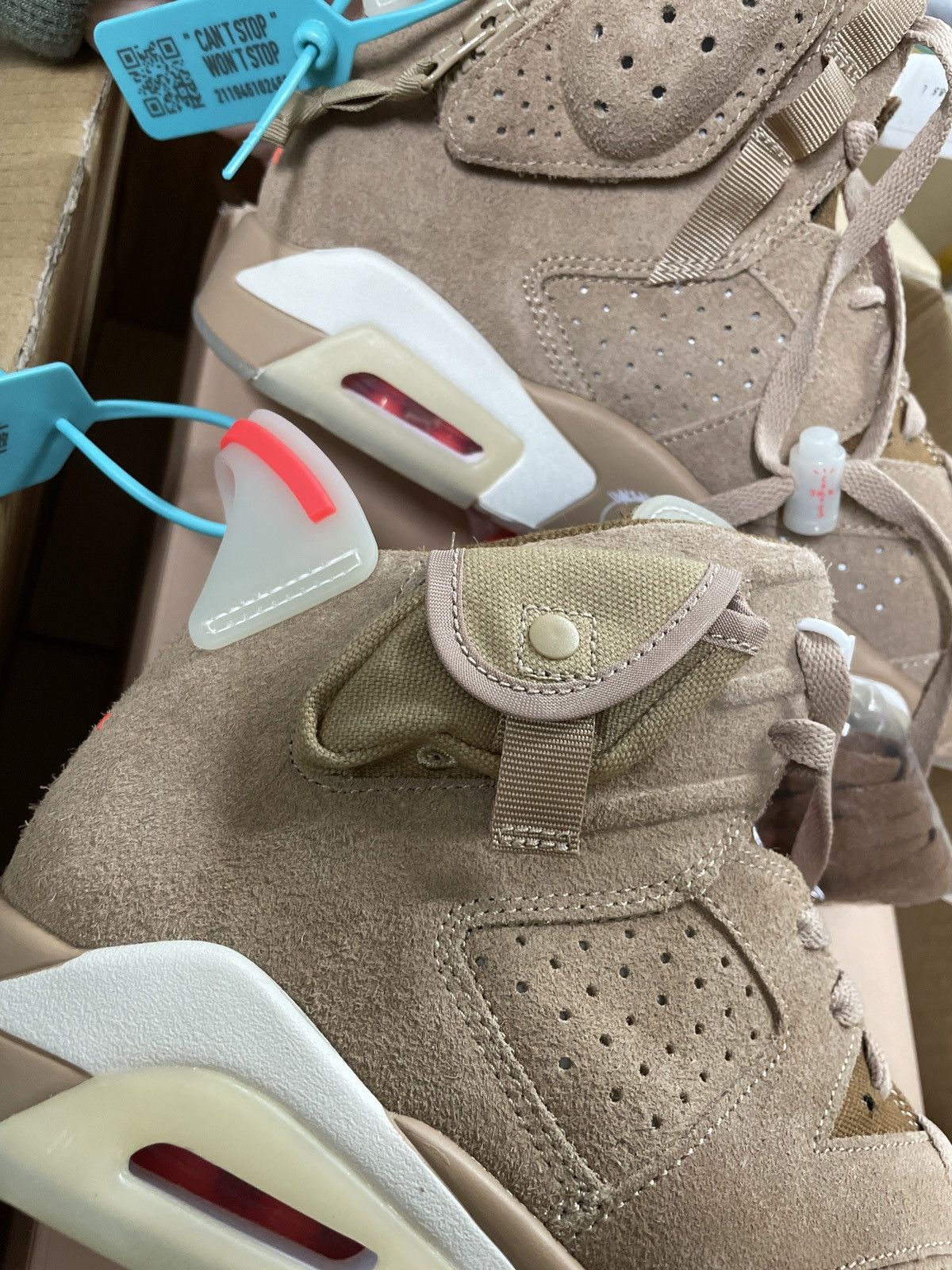 Jordan Brand × Travis Scott Air Jordan 6 Travis Scott British Khaki Size US 8.5 / EU 41-42 - 14 Thumbnail