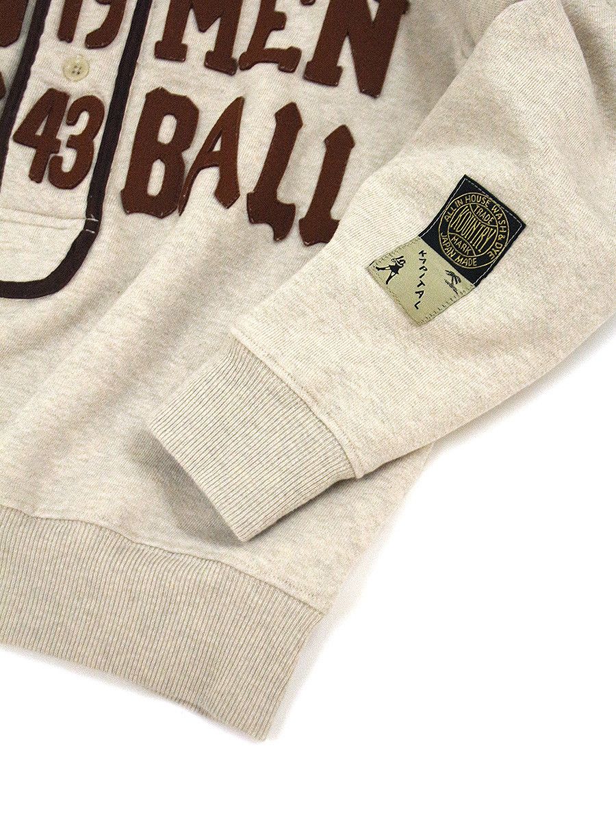 Kapital Kapital TOP Fleece Baseball Henry Sweatshirt GREAT WOMEN Size US M / EU 48-50 / 2 - 3 Thumbnail