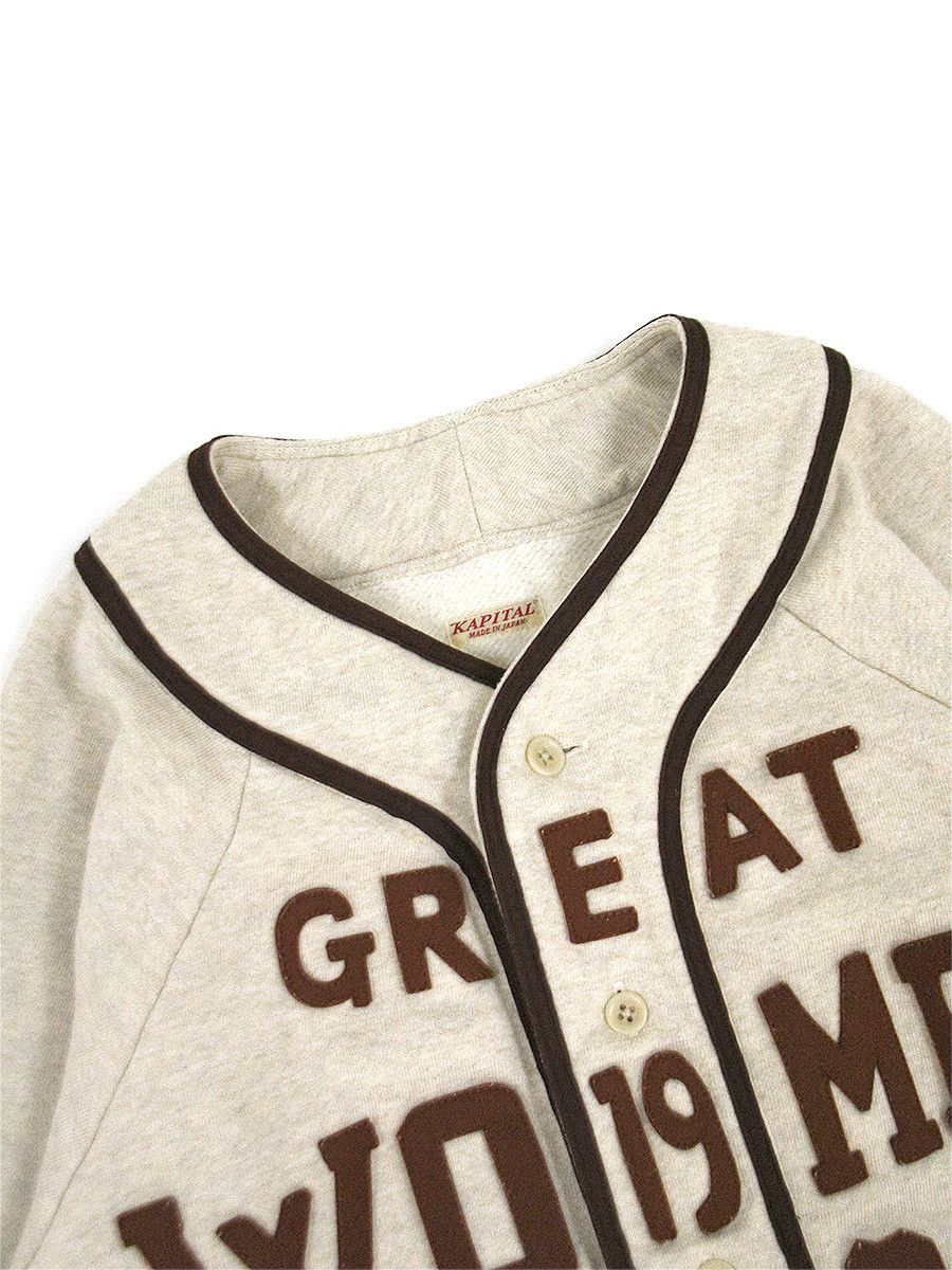 Kapital Kapital TOP Fleece Baseball Henry Sweatshirt GREAT WOMEN Size US M / EU 48-50 / 2 - 2 Thumbnail