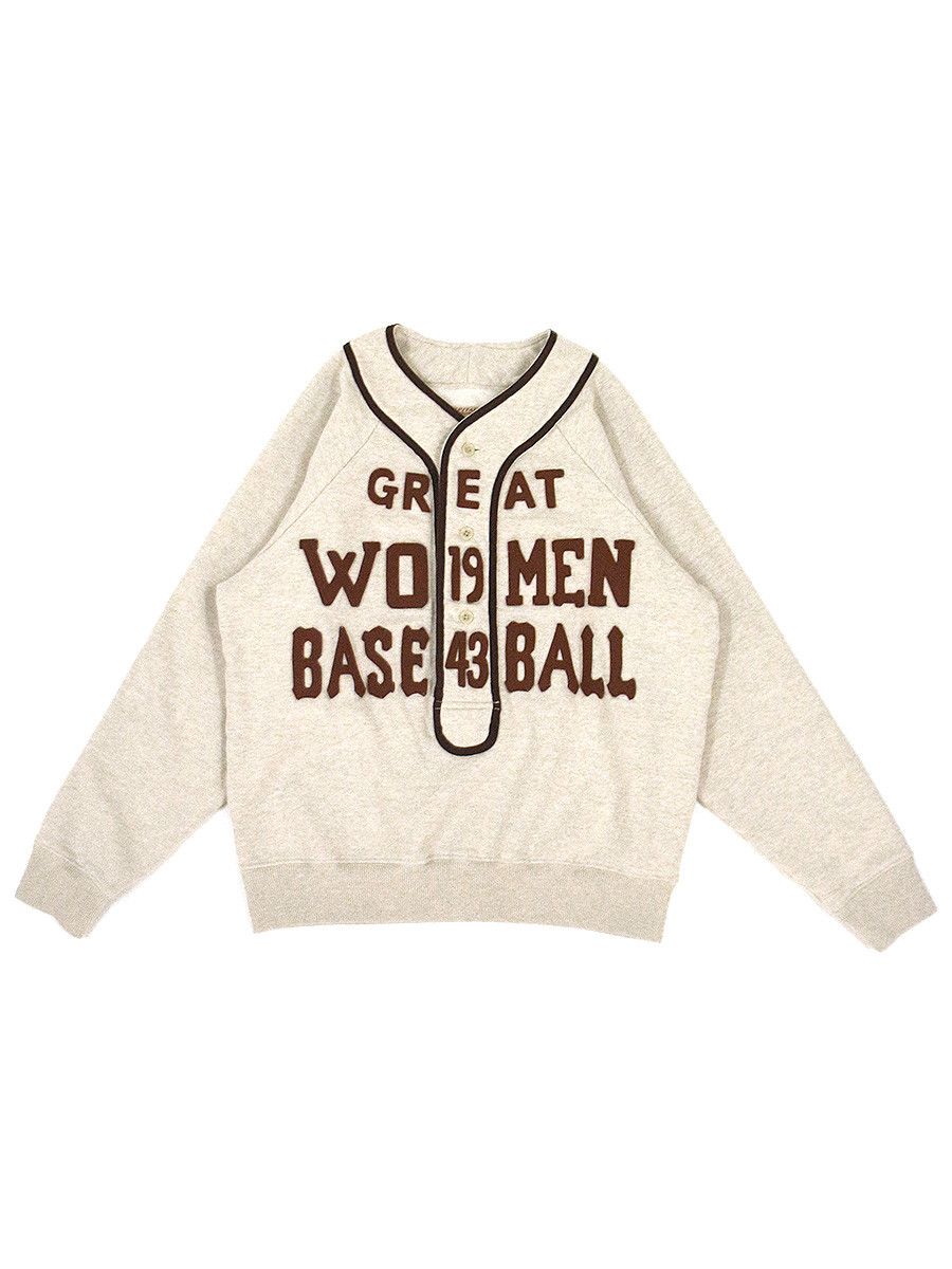 Kapital Kapital TOP Fleece Baseball Henry Sweatshirt GREAT WOMEN Size US M / EU 48-50 / 2 - 1 Thumbnail
