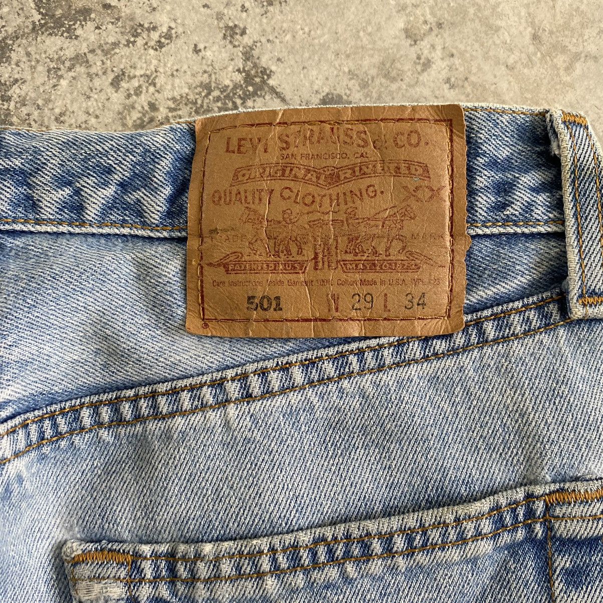 Levi's Size 28x30.5 Vintage Levi's 501 Light Washed Ripped Jeans Size US 28 / EU 44 - 18 Thumbnail