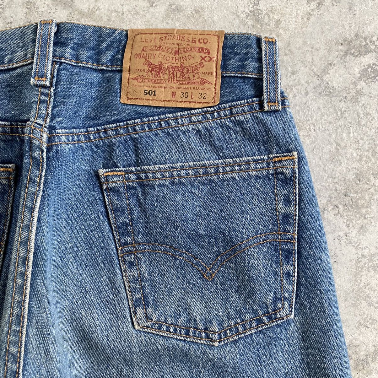 Levi's Vintage 1997 Levi's 501 Stonewashed Blue Denim Jeans Size US 29 - 17 Thumbnail