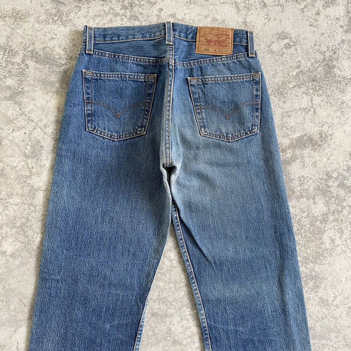Levi's Vintage 1997 Levi's 501 Stonewashed Blue Denim Jeans Size US 29 - 11 Thumbnail