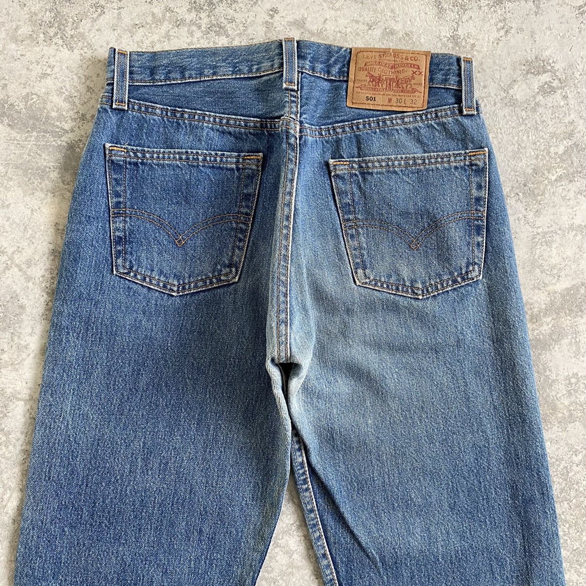 Levi's Vintage 1997 Levi's 501 Stonewashed Blue Denim Jeans Size US 29 - 16 Thumbnail