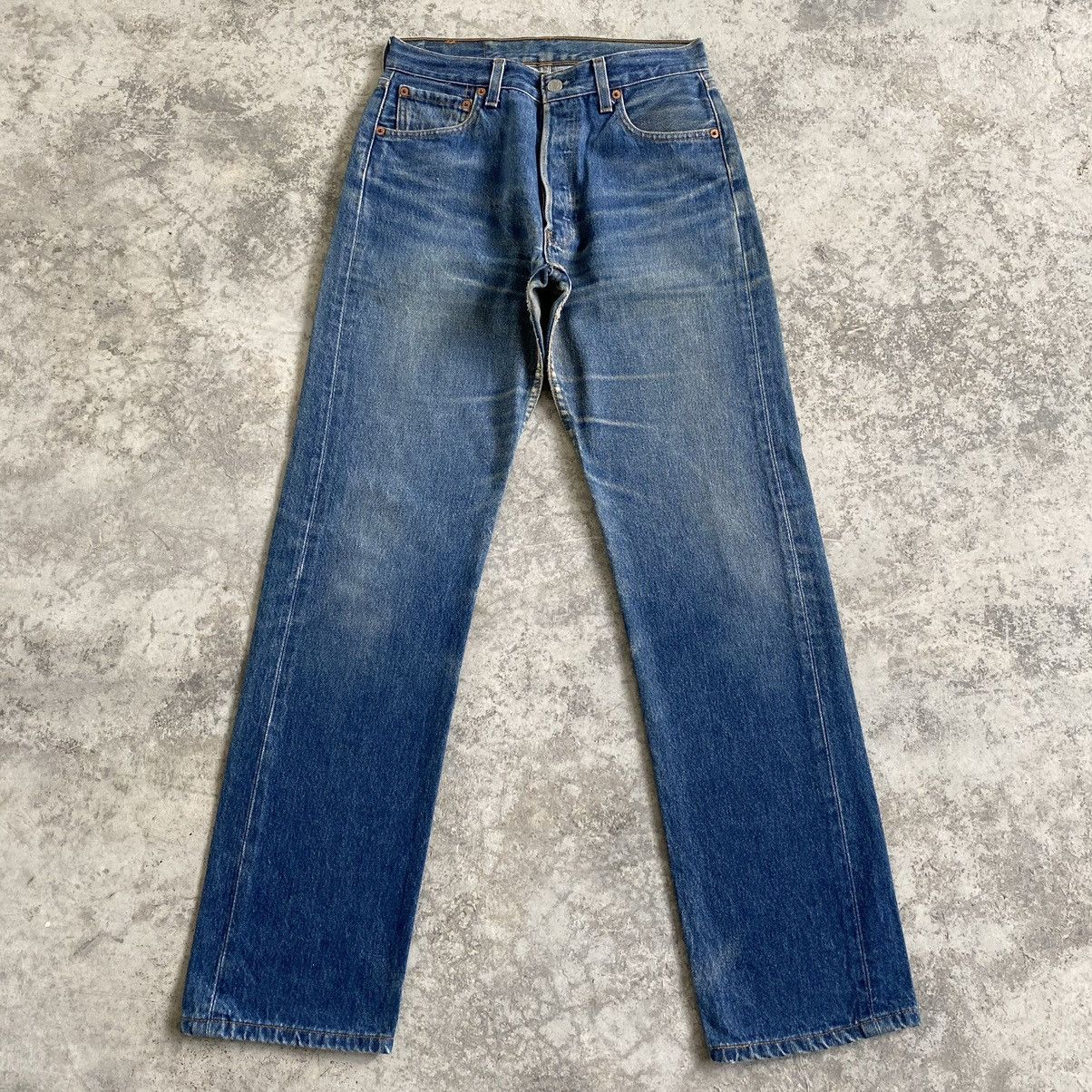 Vintage 1996 Levi's 501 Faded Blue Denim Jeans