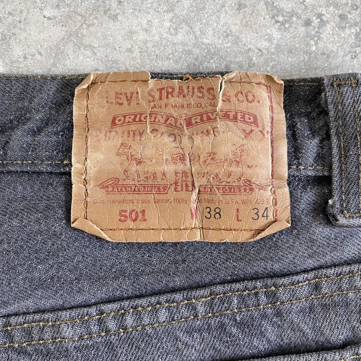 Levi's Size 37x33.5 VTG Late 80’s Levi's 501 Faded Black Jeans Size US 37 - 21 Thumbnail