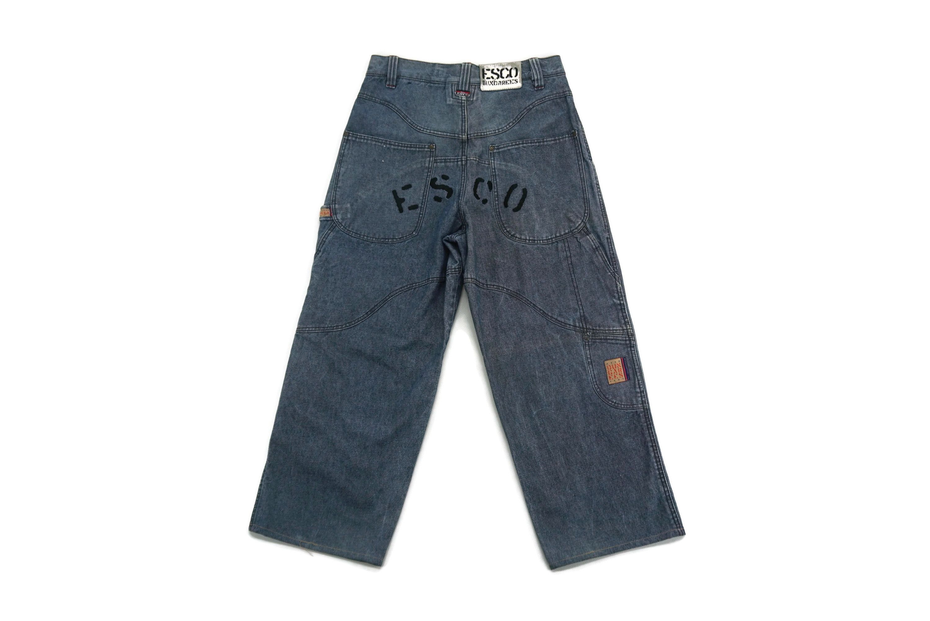 image of Military x Workers Willie Esco Duncarees Carpenter Denim Jeans Hip Hop Jeans in Blue (Size 33)