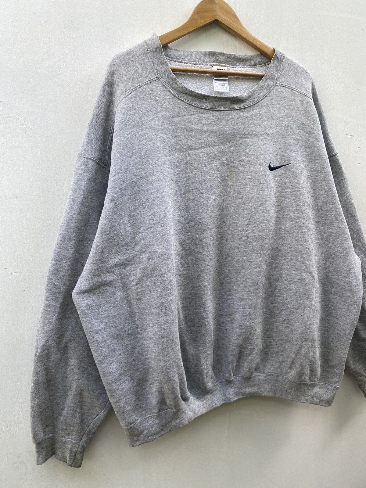 Nike Nike Swoosh Beige Grey Oversized Sweatshirts Size US XL / EU 56 / 4 - 4 Thumbnail