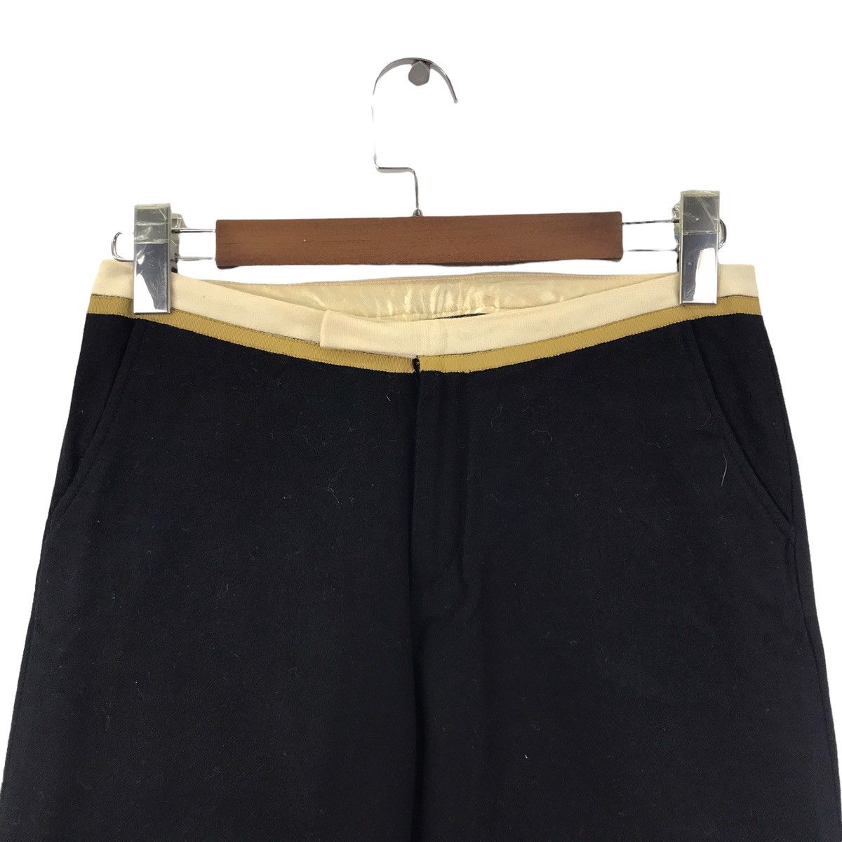 Japanese Brand MIMPIE Japanese Brand Boot Cut Wool Black CasualTrousersPant Size 27" / US 4 / IT 40 - 2 Thumbnail