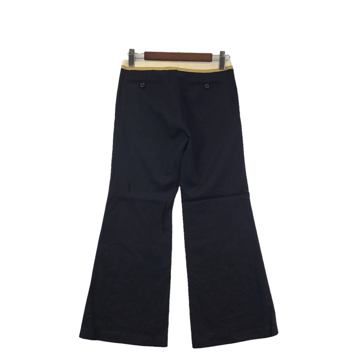 Japanese Brand MIMPIE Japanese Brand Boot Cut Wool Black CasualTrousersPant Size 27" / US 4 / IT 40 - 6 Thumbnail