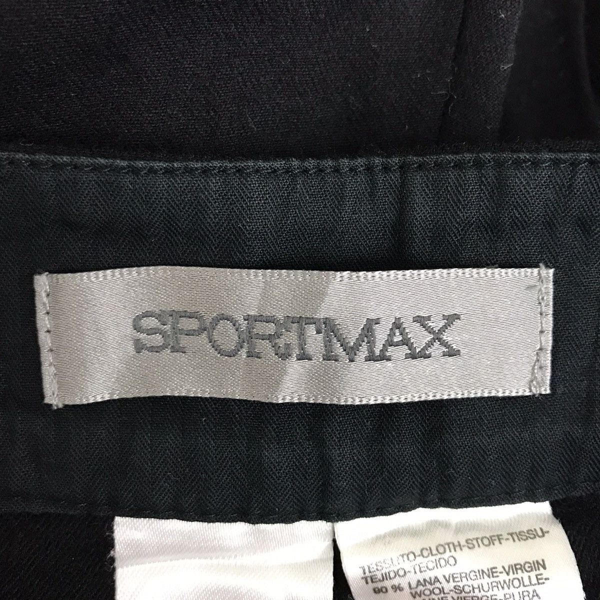 Vintage SPORTMAX Portugal Brand Black Slim Fit Wool Casual Trousers Size US 29 - 4 Thumbnail