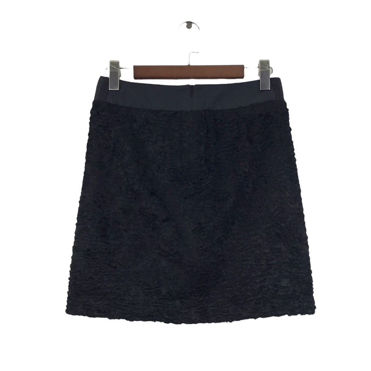 Max Mara MAX MARA Italy Designer Black Fur Skirt Size 27" / US 4 / IT 40 - 8 Thumbnail
