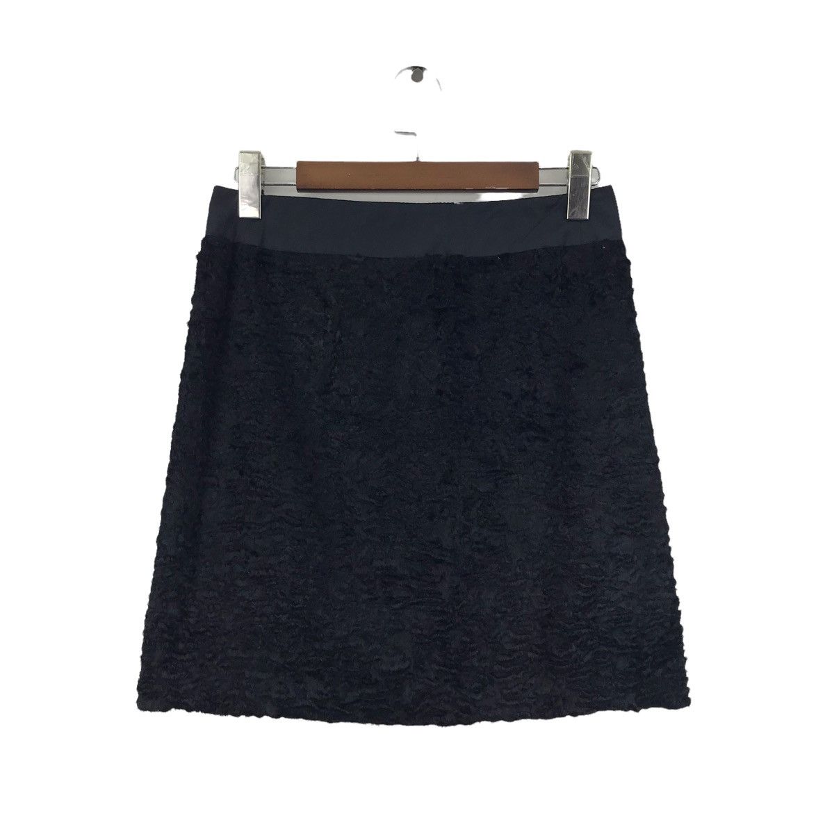Max Mara MAX MARA Italy Designer Black Fur Skirt Size 27" / US 4 / IT 40 - 1 Thumbnail