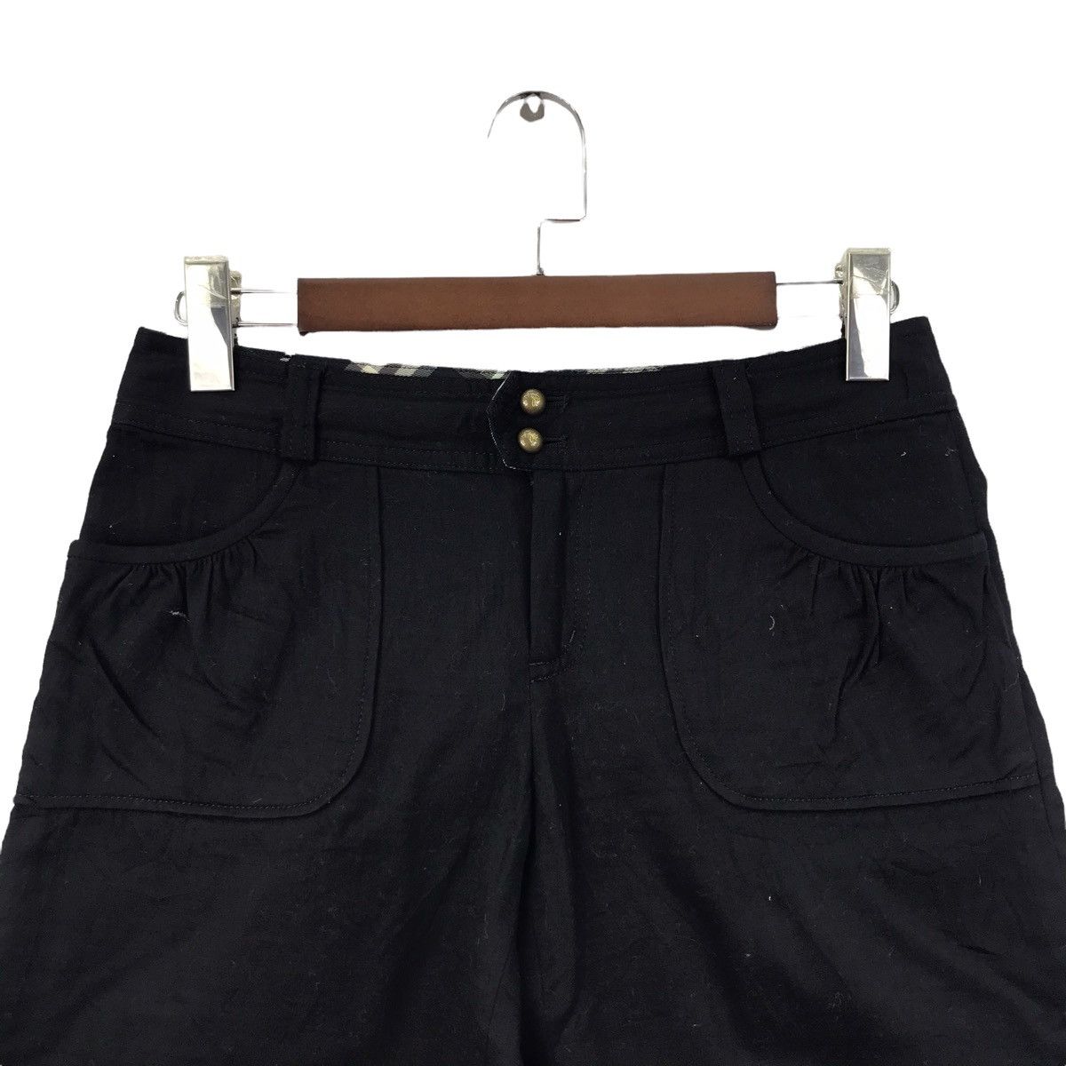 Burberry Vintage BURBERRY LONDON Blue Label Black Short Pant Size US 29 - 2 Thumbnail