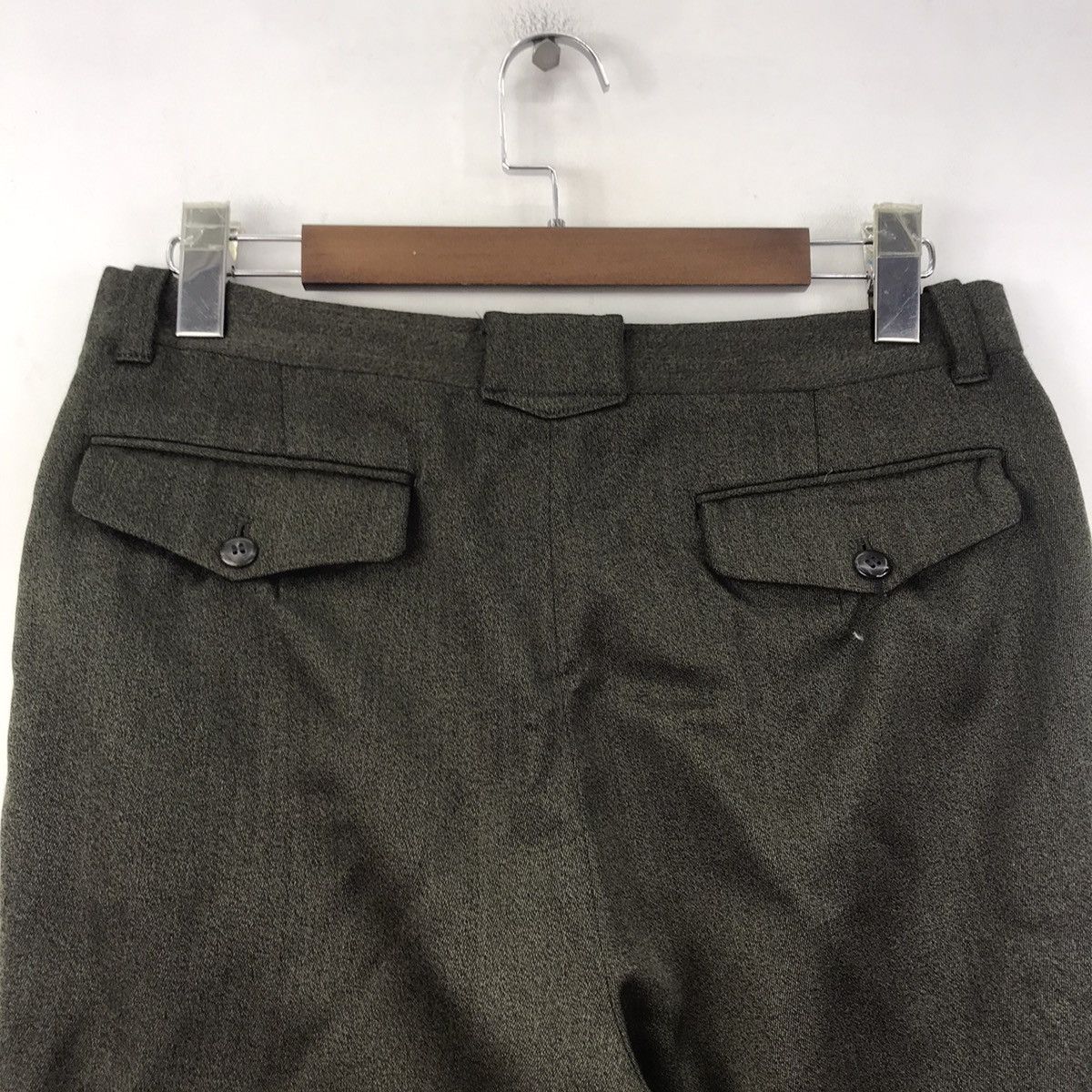 Karl Lagerfeld KARL LAGERFELD Baggy Wool Brown Trousers Pant Size US 31 - 8 Thumbnail
