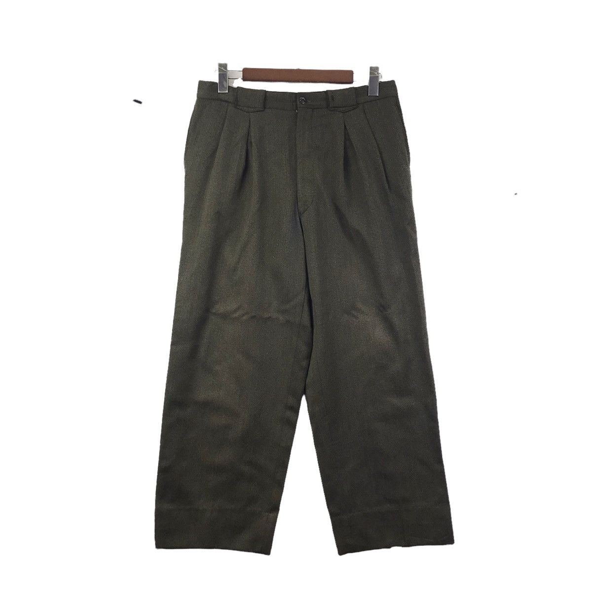 Karl Lagerfeld KARL LAGERFELD Baggy Wool Brown Trousers Pant Size US 31 - 1 Thumbnail