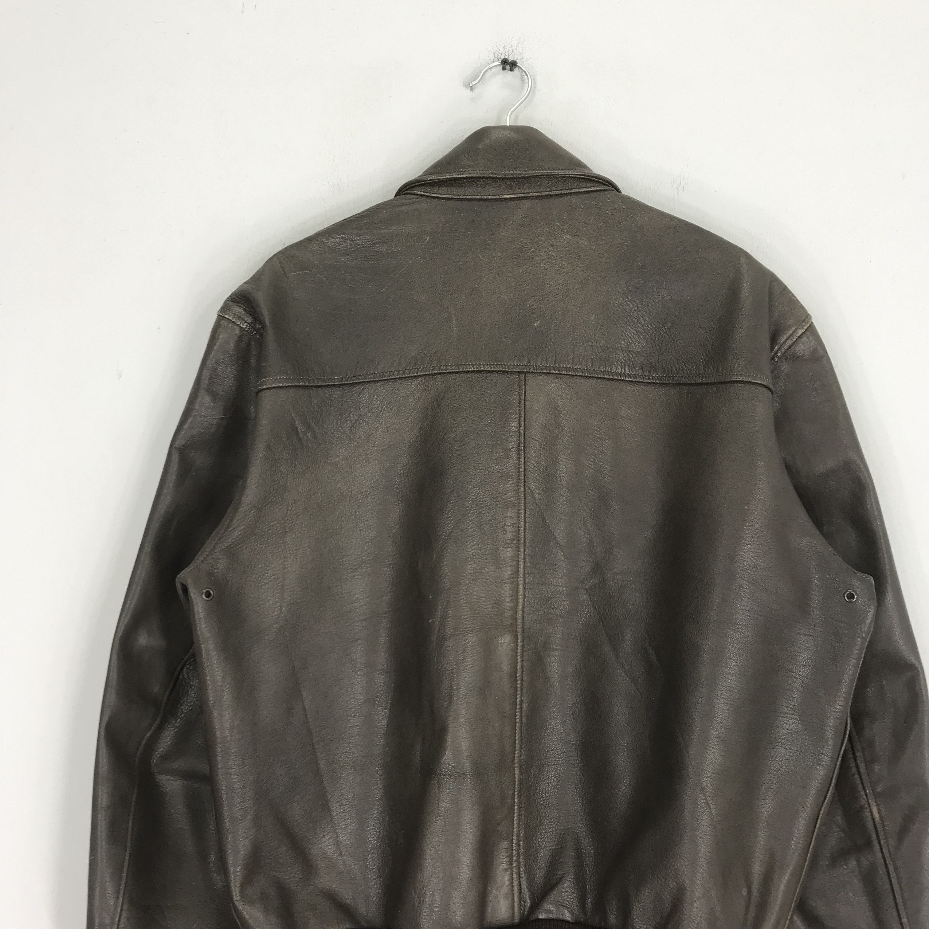 L.L. Bean Vintage 90's LL Bean Usa Leather Jacket Bomber Flight Jacket Size US L / EU 52-54 / 3 - 5 Thumbnail