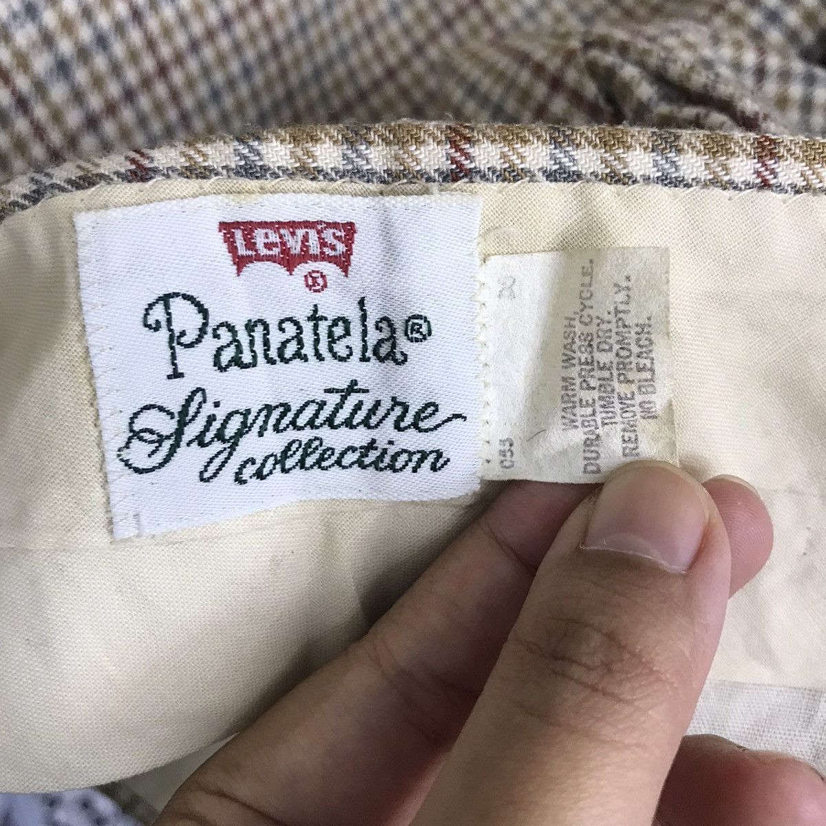 Levi's Vintage 80s LEVIS PANATELA CheckTartan StraightCut WoolPant Size US 30 / EU 46 - 4 Thumbnail