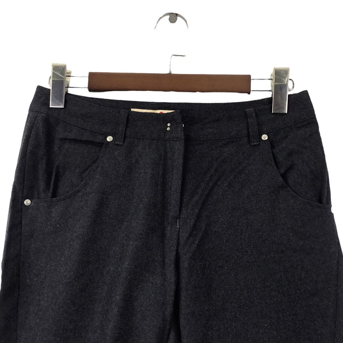 Japanese Brand BACCA Japanese Brand Black Straight Cut Casual Trousers Pant Size US 29 - 2 Thumbnail