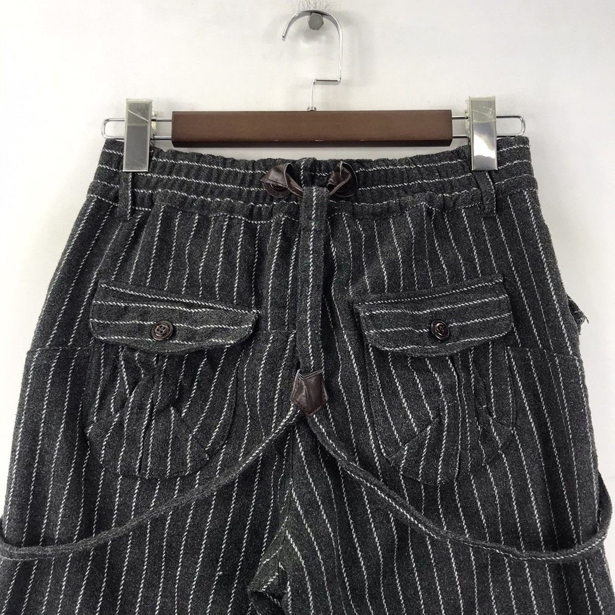 Japanese Brand JAPANESE BRAND Straight Cut Wool Hickory StripesTrousersPant Size US 26 / EU 42 - 8 Thumbnail