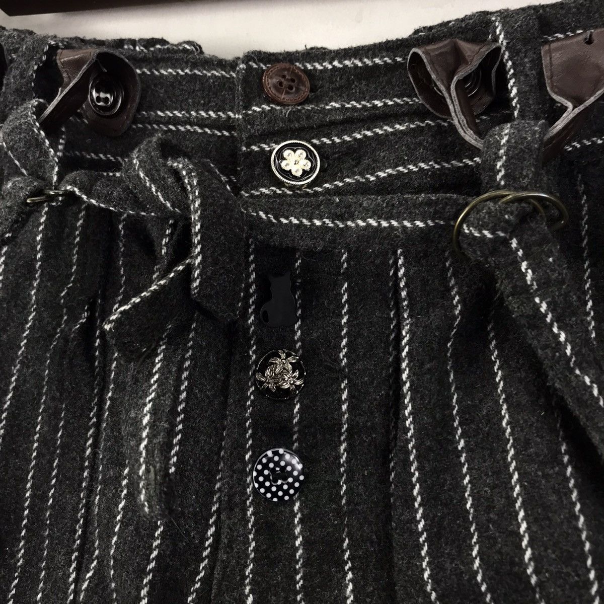 Japanese Brand JAPANESE BRAND Straight Cut Wool Hickory StripesTrousersPant Size US 26 / EU 42 - 3 Thumbnail